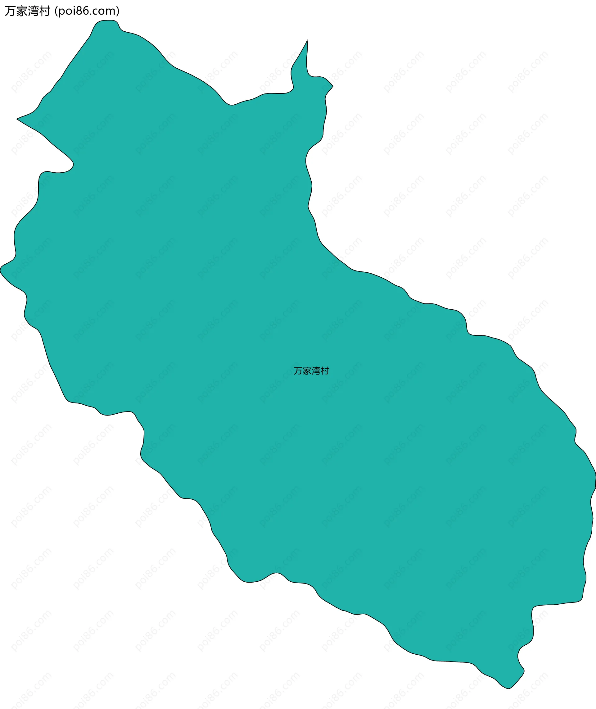 万家湾村边界地图