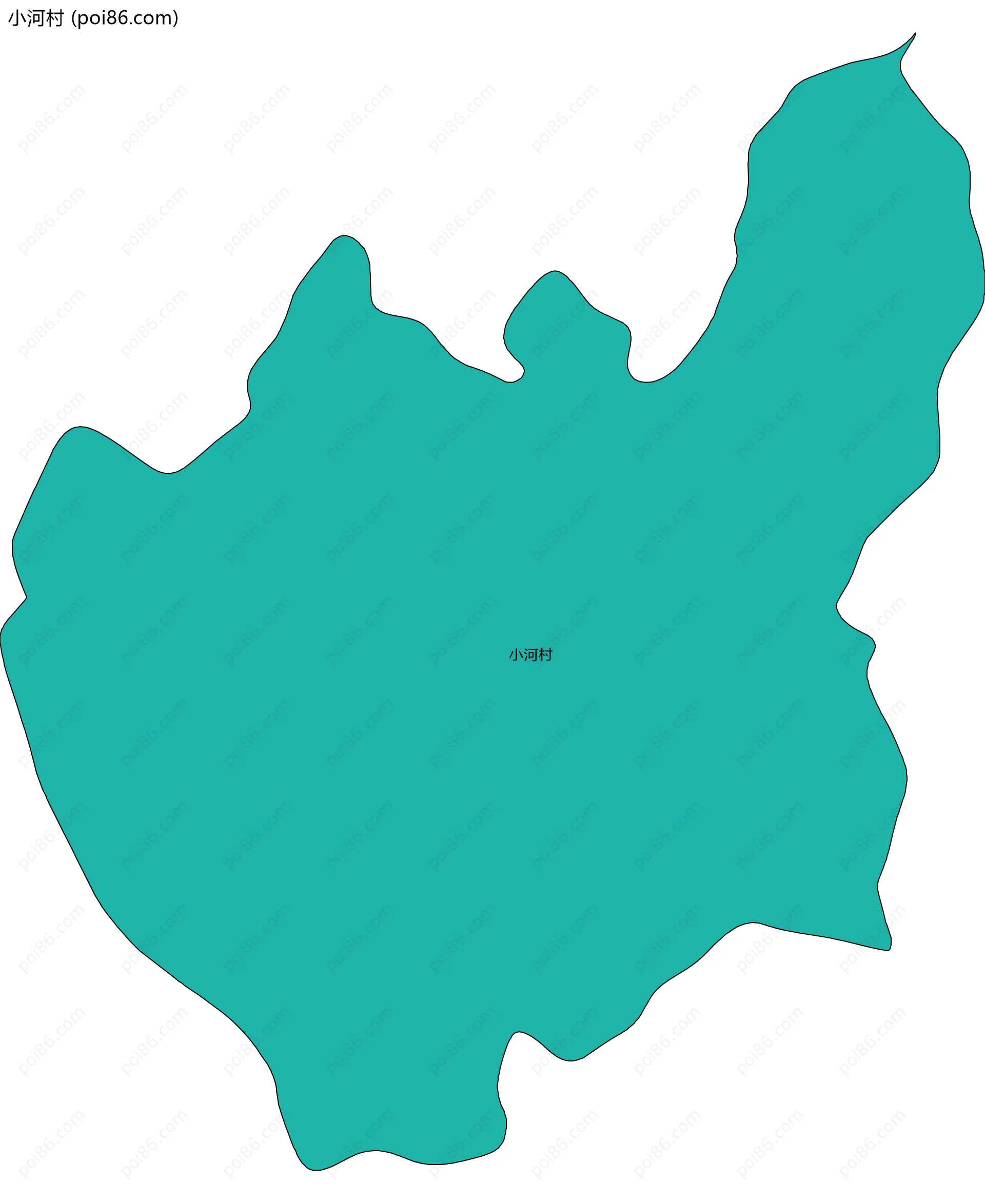 小河村边界地图