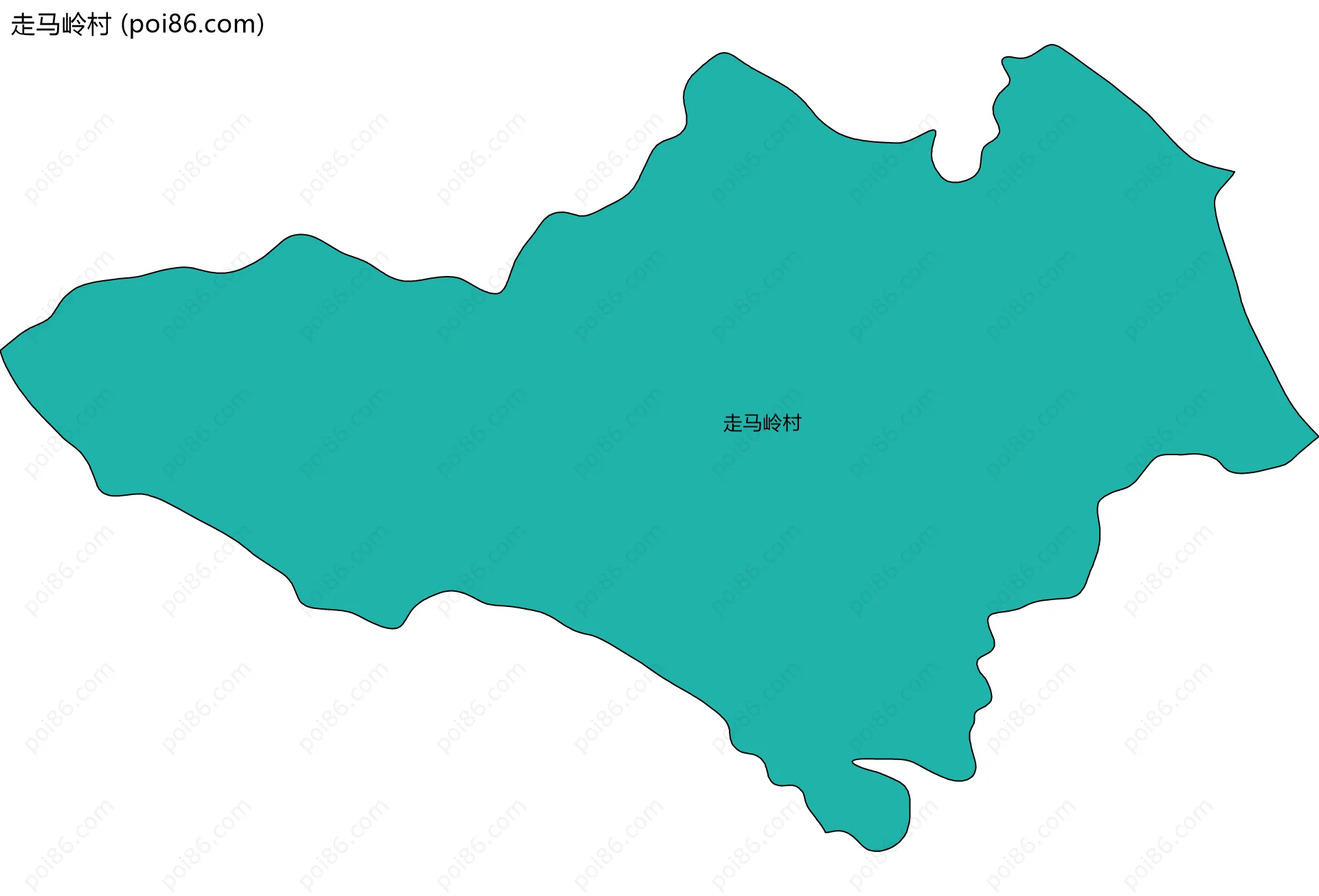 走马岭村边界地图