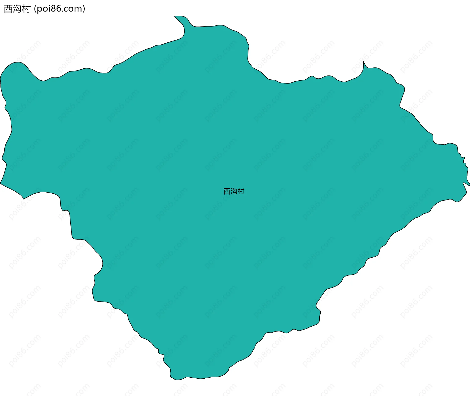 西沟村边界地图