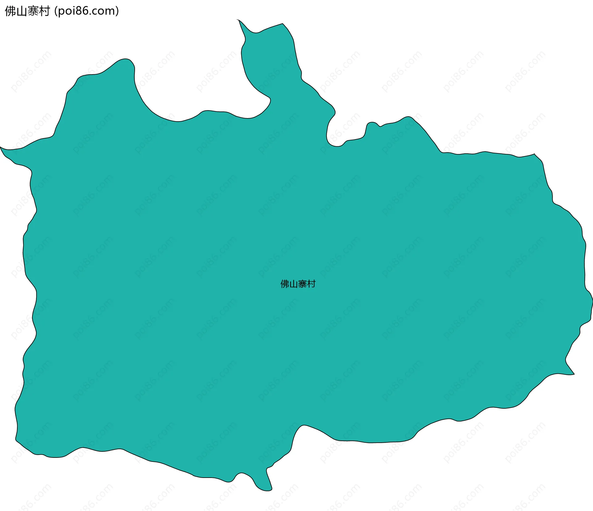 佛山寨村边界地图