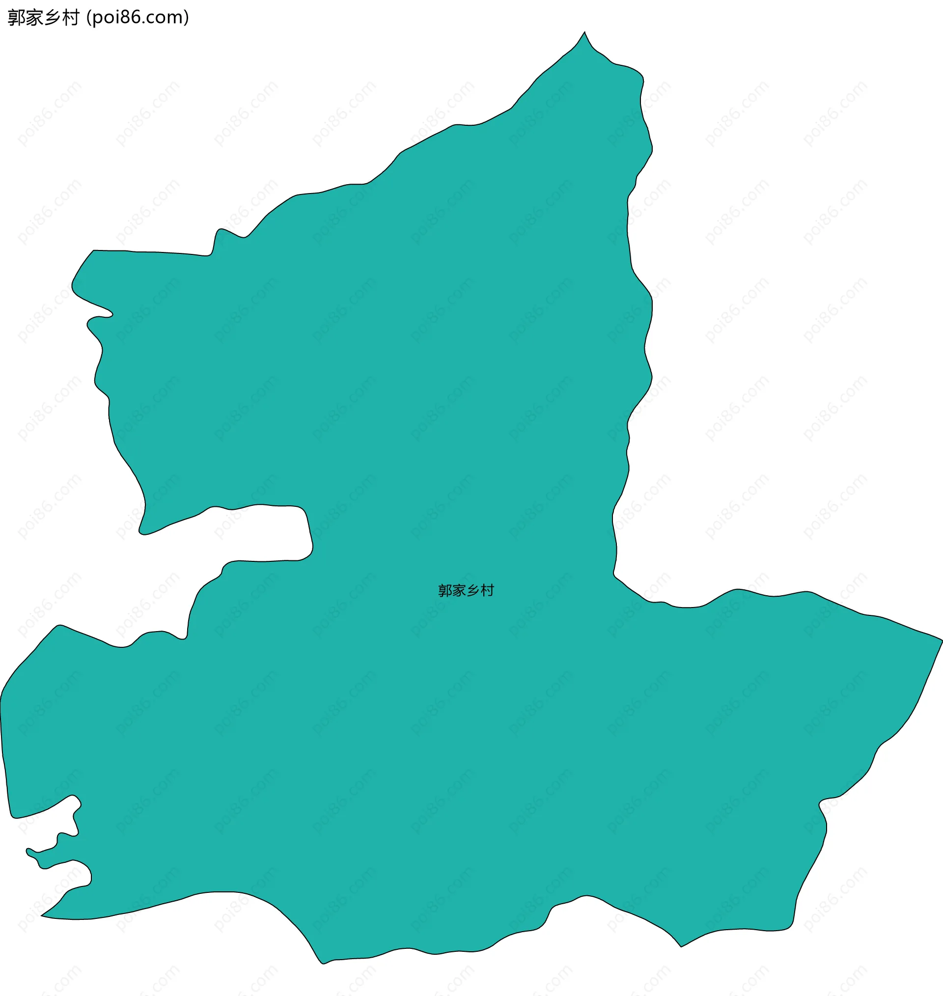 郭家乡村边界地图