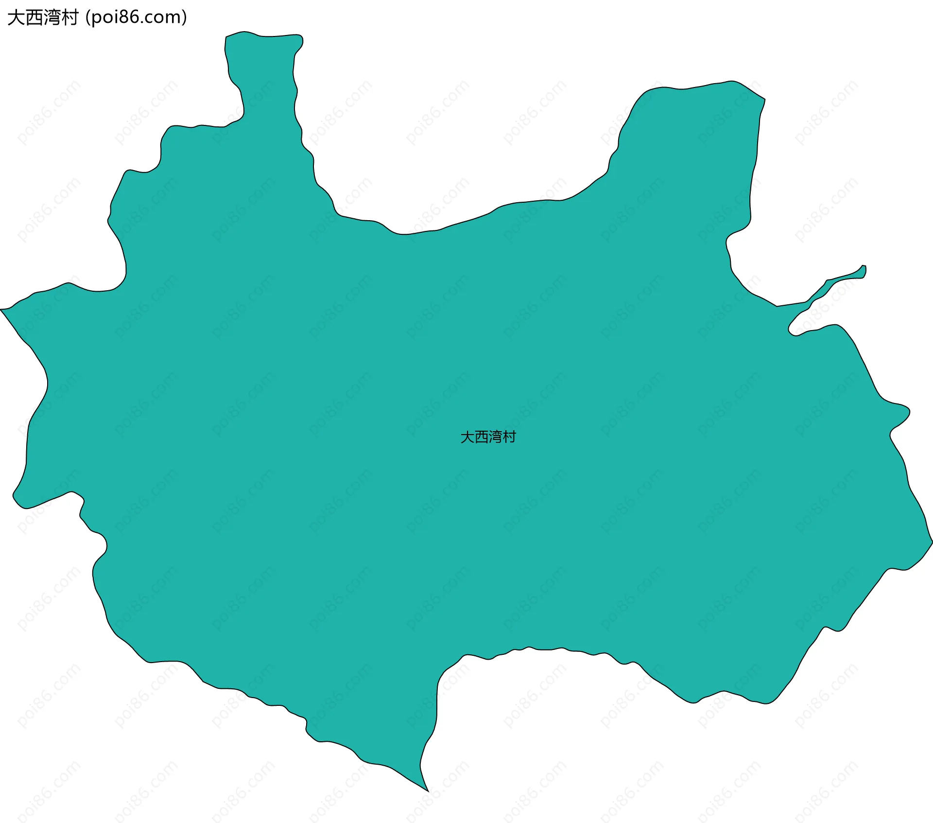 大西湾村边界地图