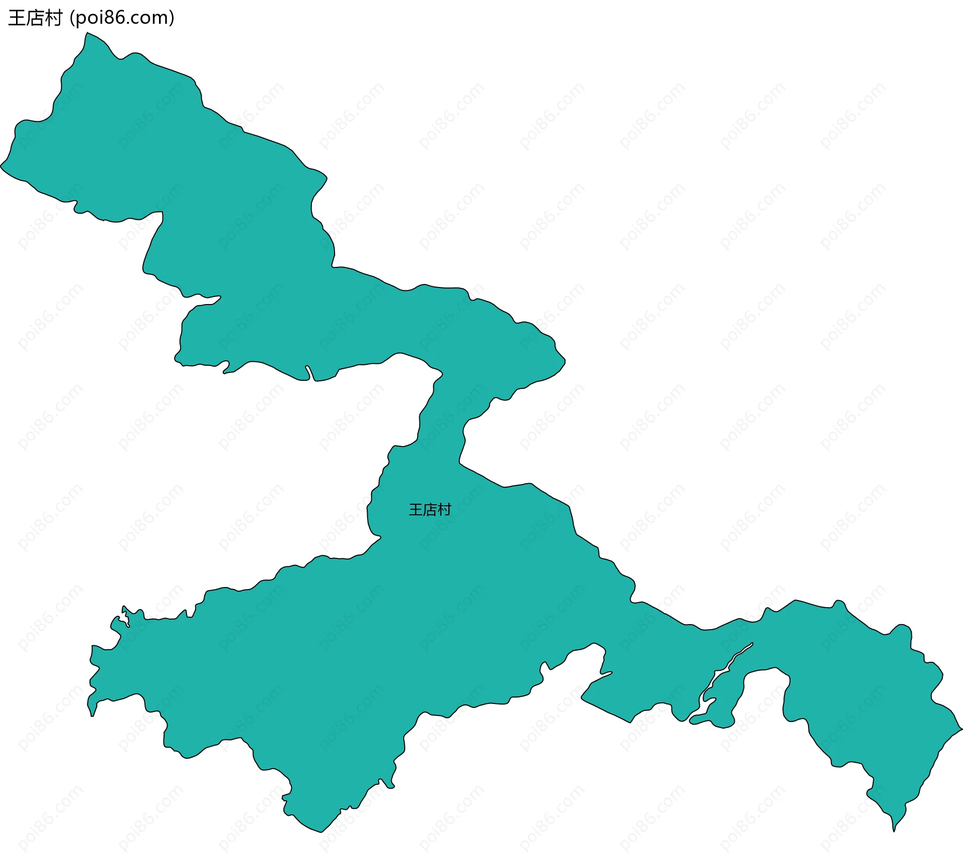 王店村边界地图