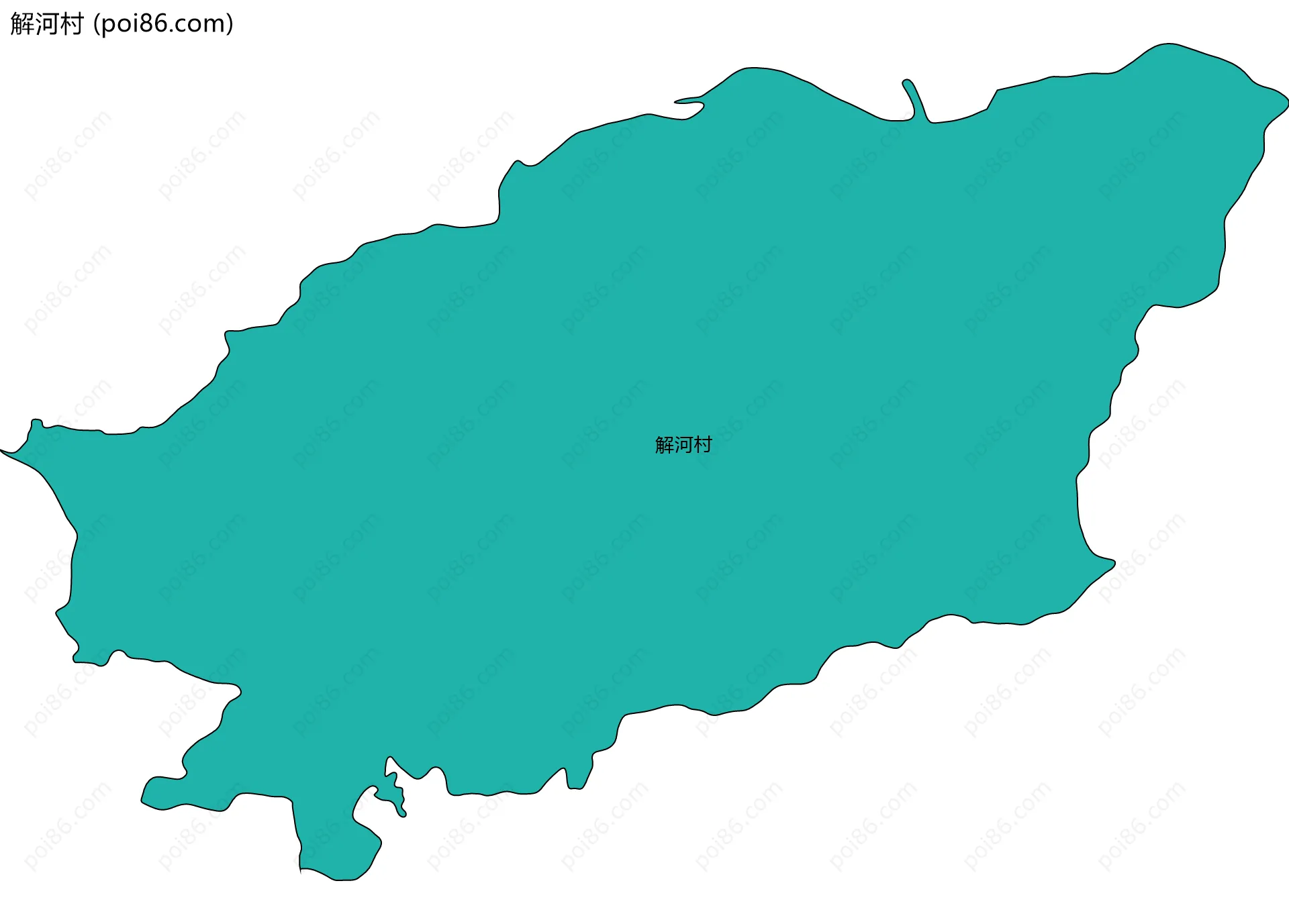 解河村边界地图