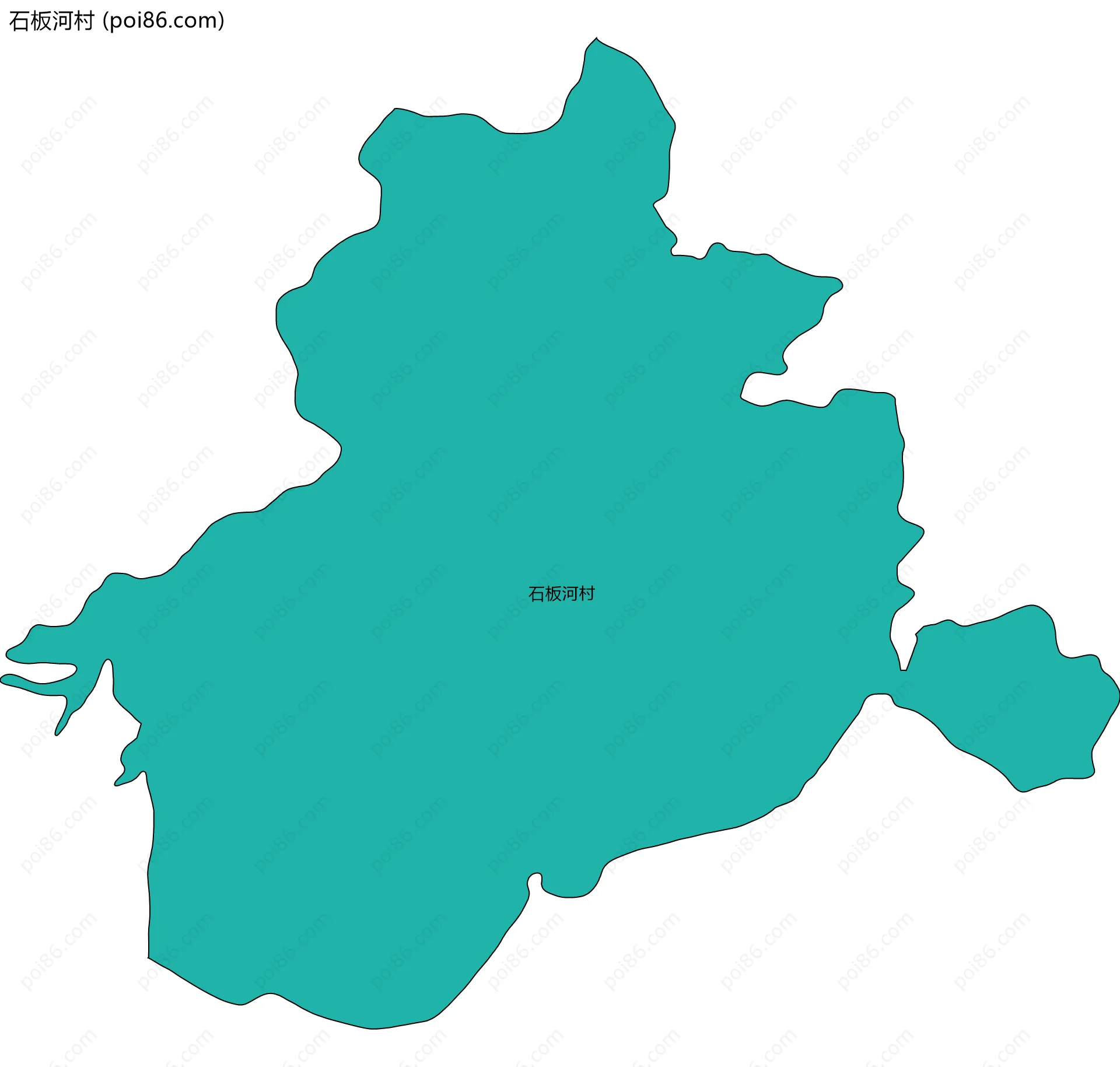 石板河村边界地图