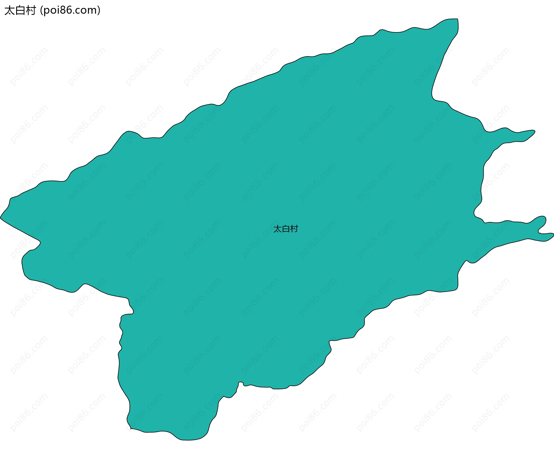 太白村边界地图
