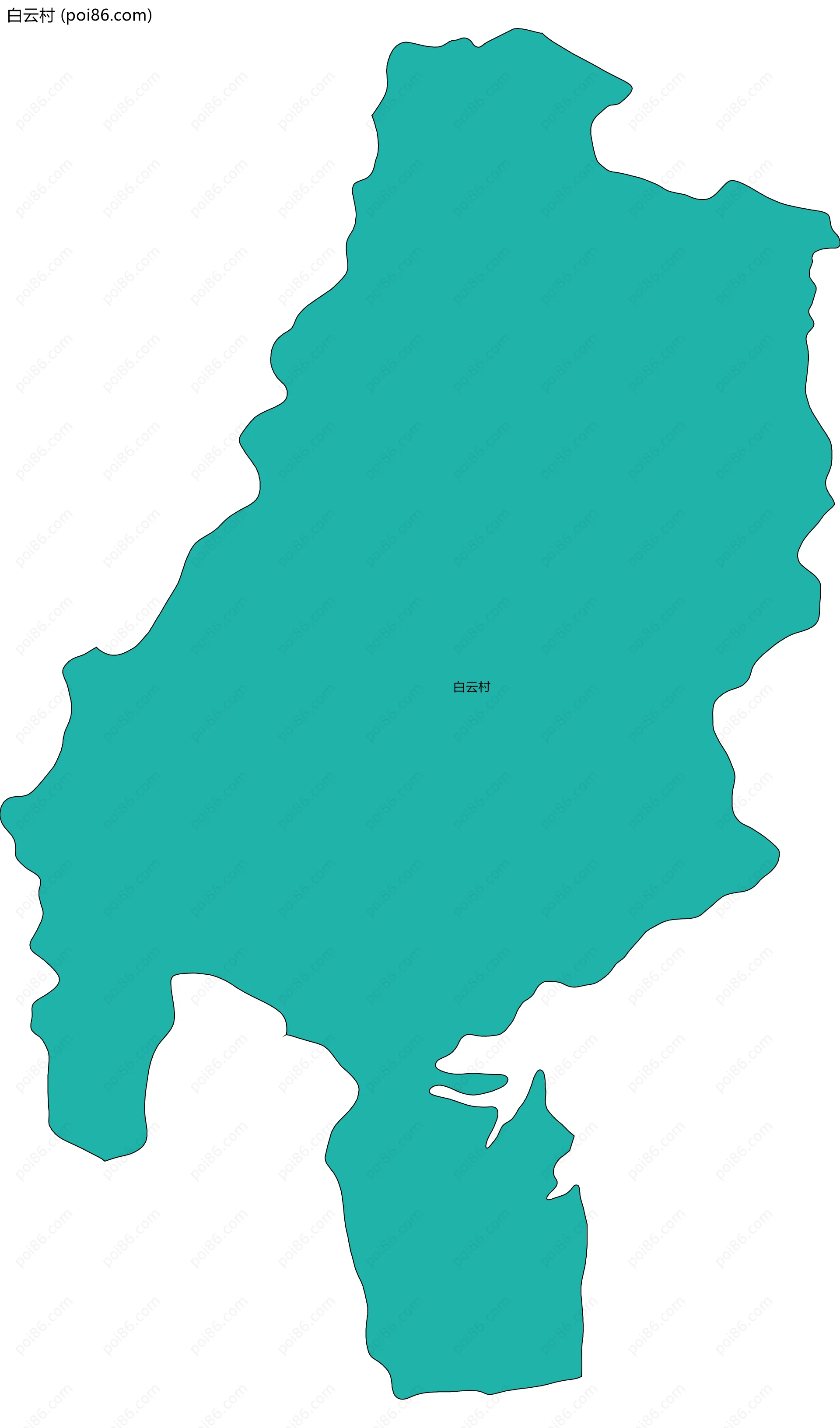 白云村边界地图