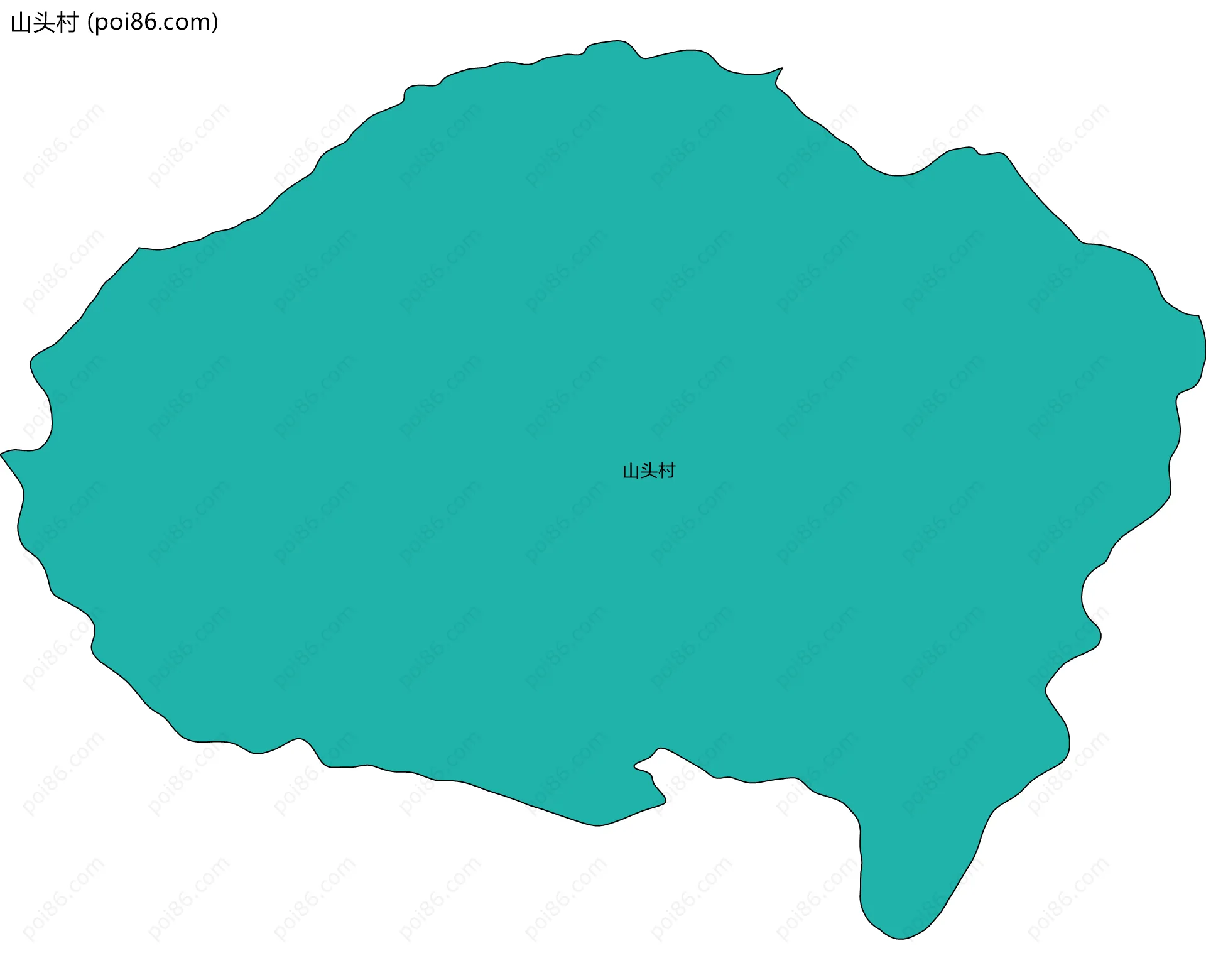山头村边界地图