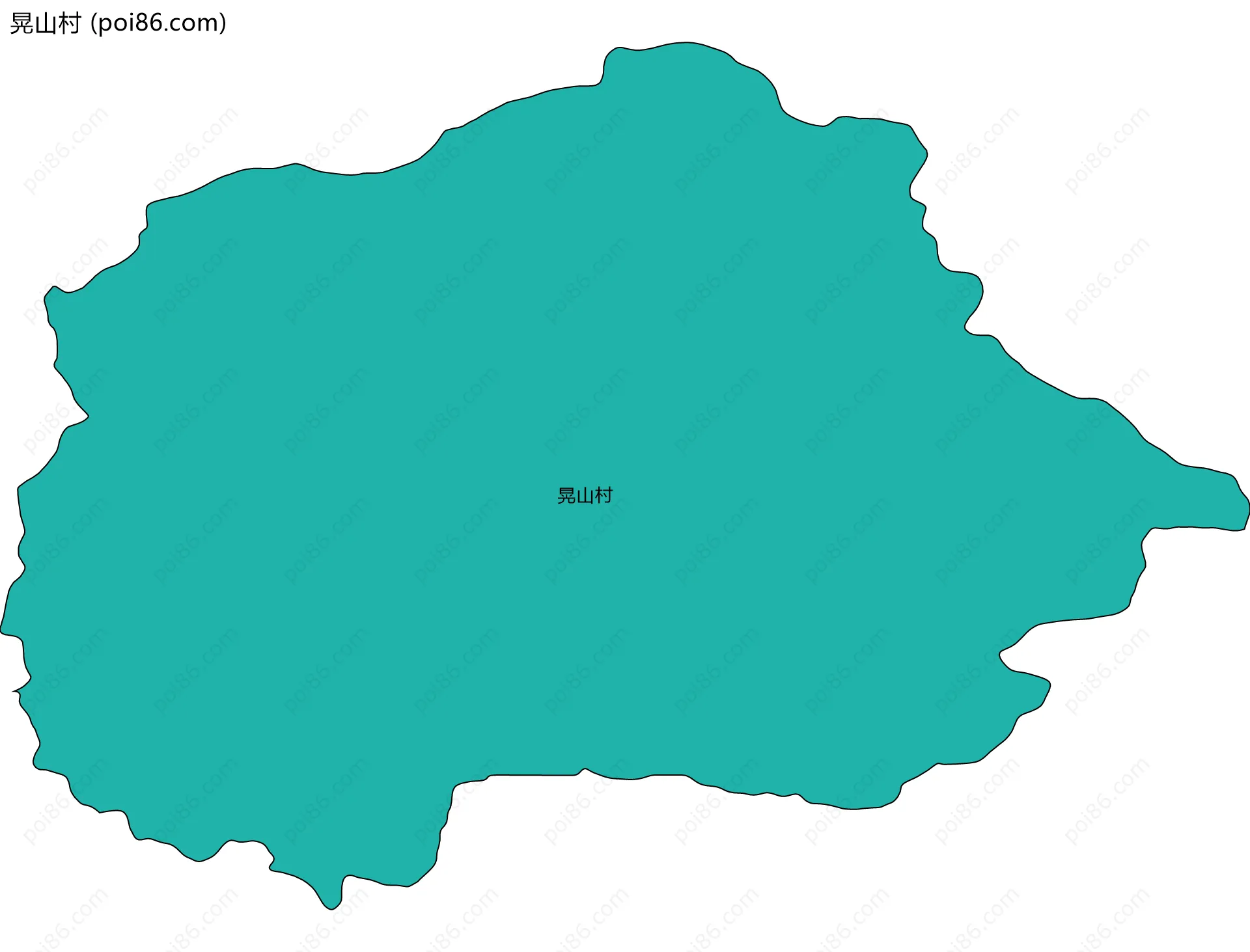 晃山村边界地图