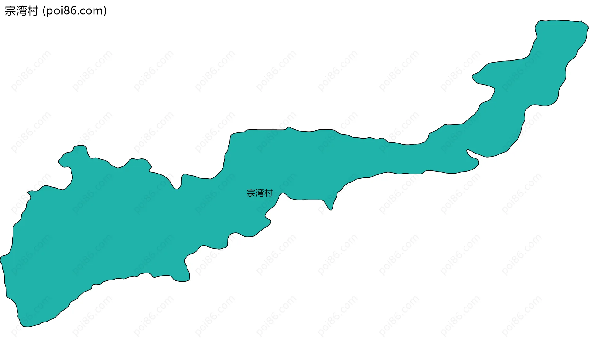 宗湾村边界地图