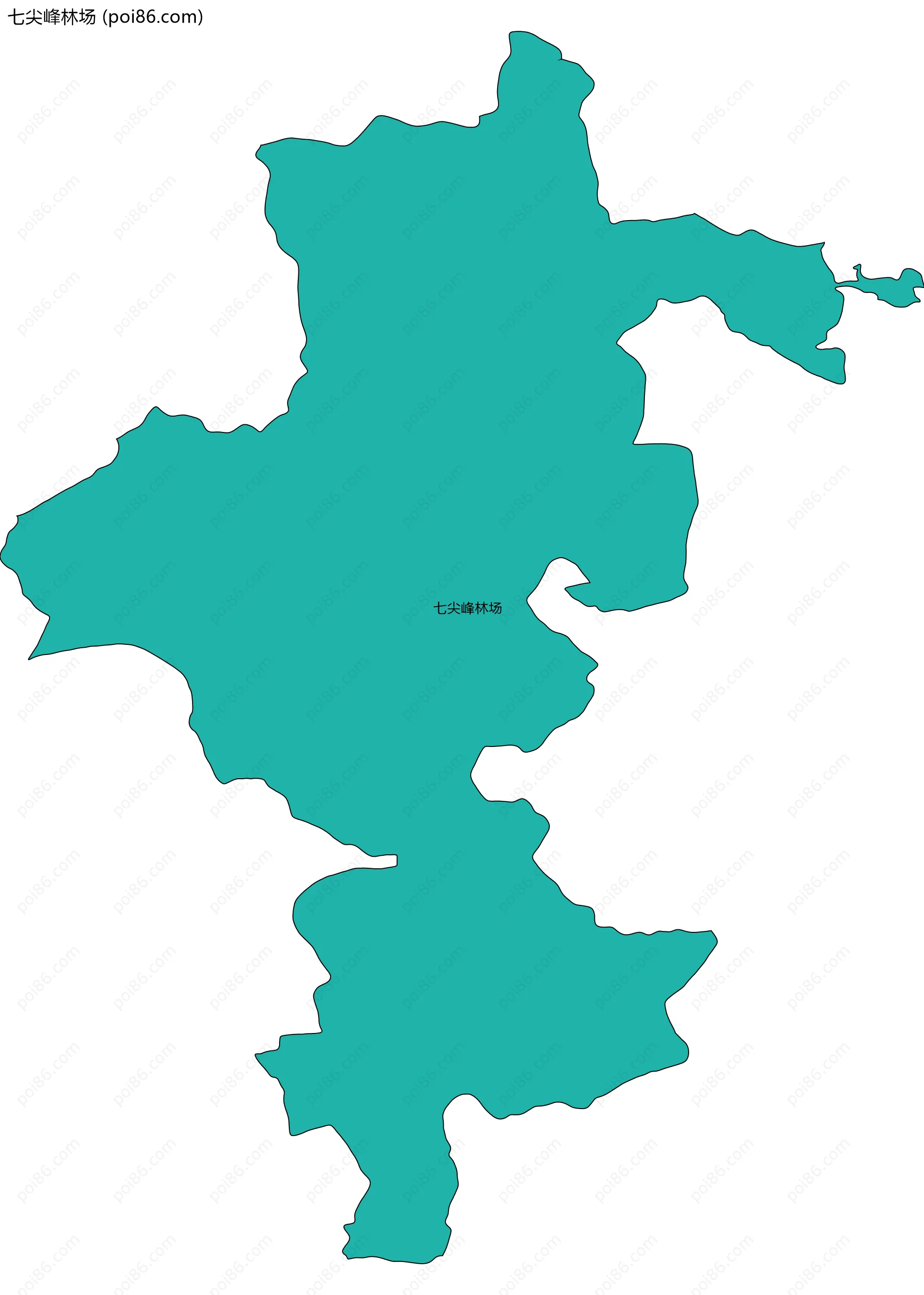 七尖峰林场边界地图