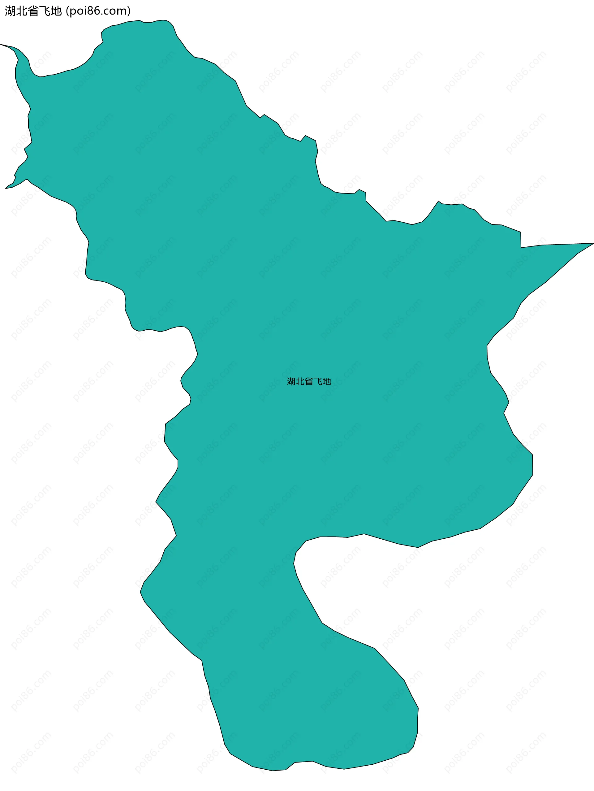 湖北省飞地边界地图