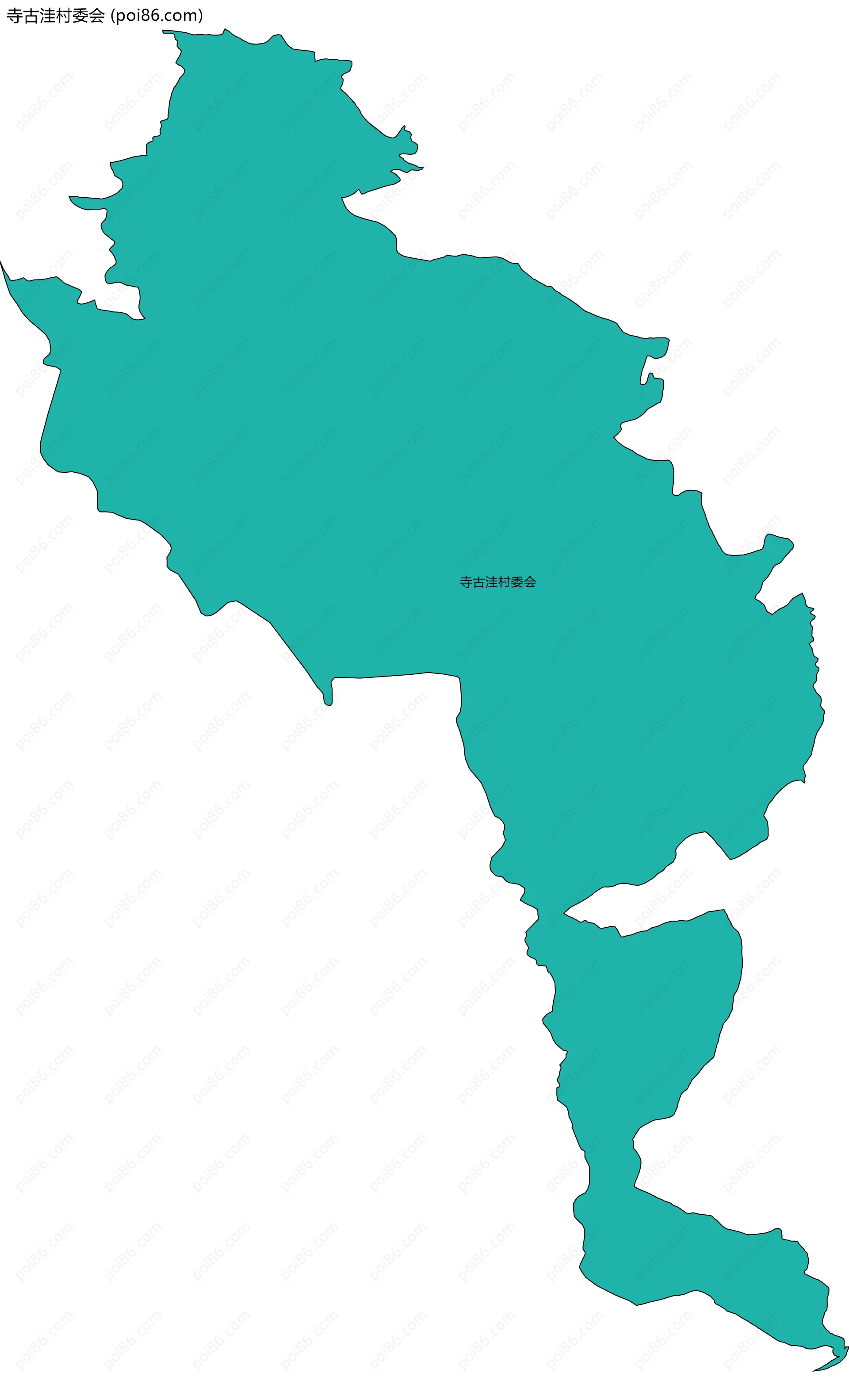 寺古洼村委会边界地图