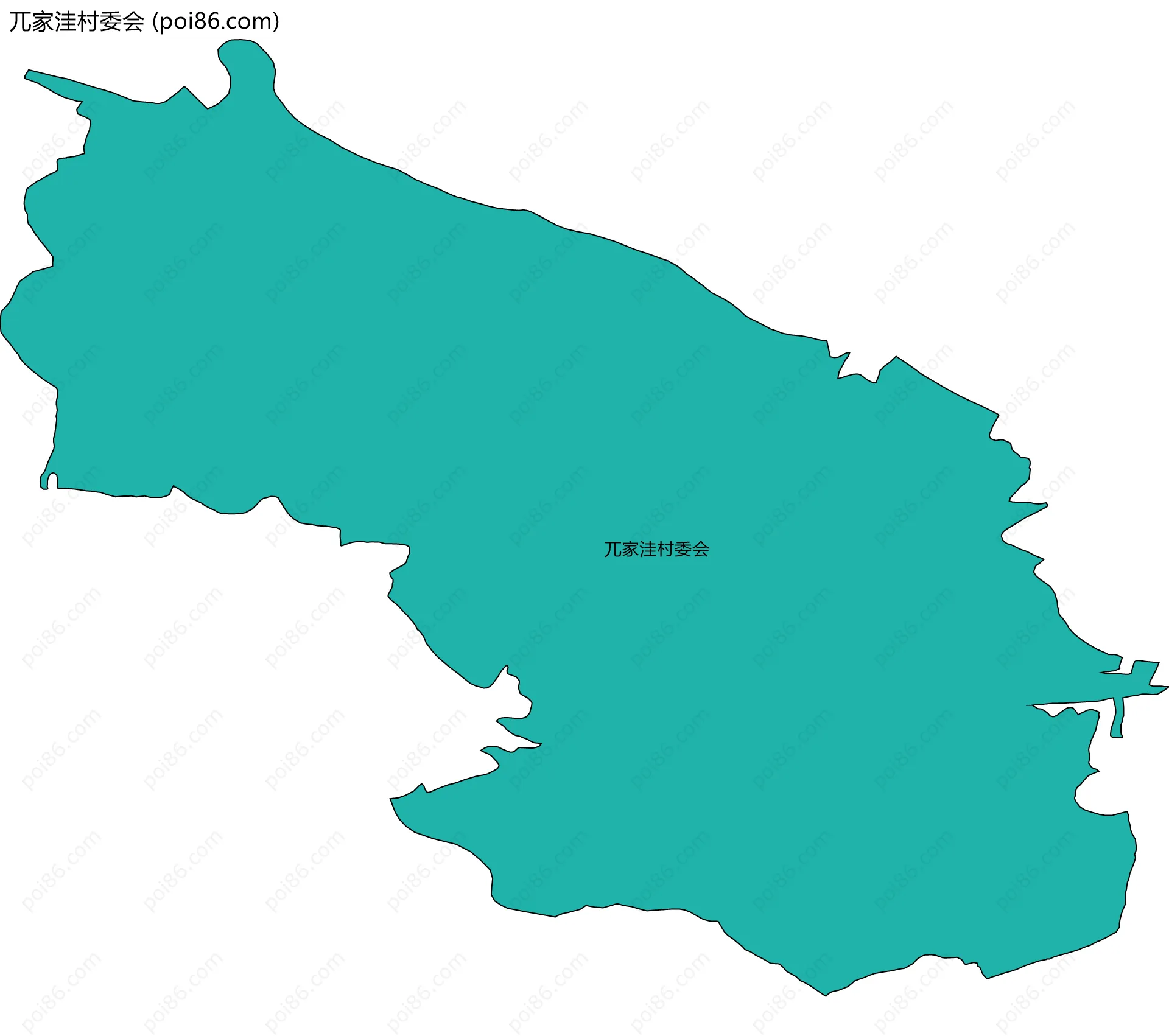 兀家洼村委会边界地图