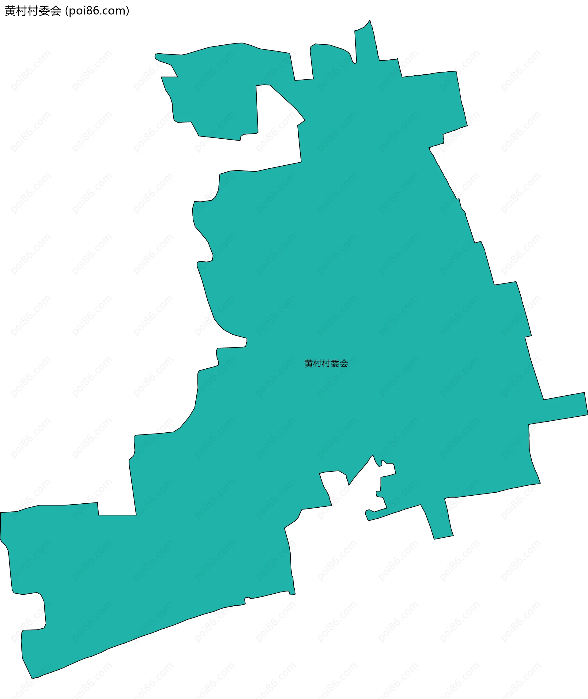 黄村村委会边界地图