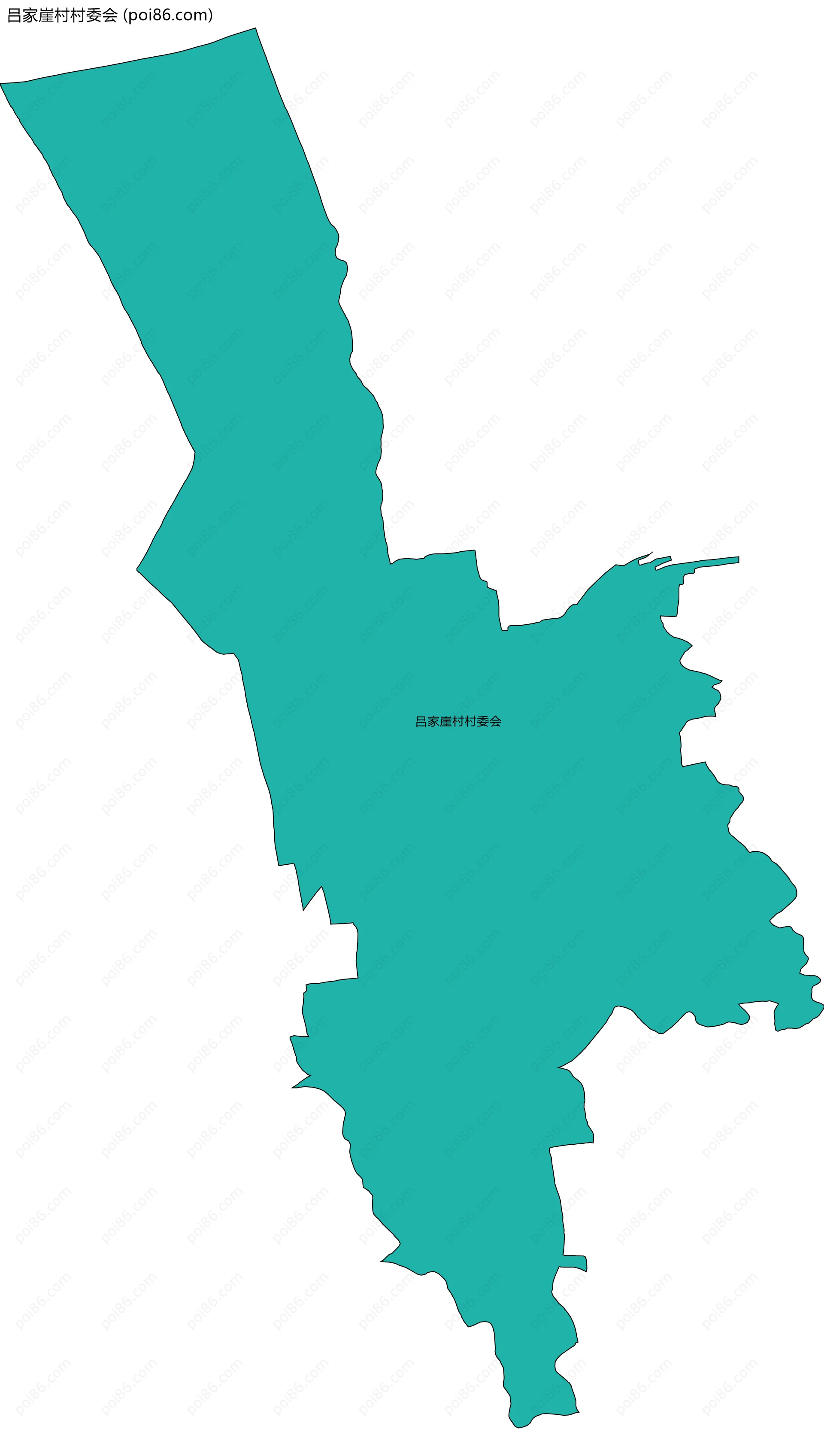 吕家崖村村委会边界地图