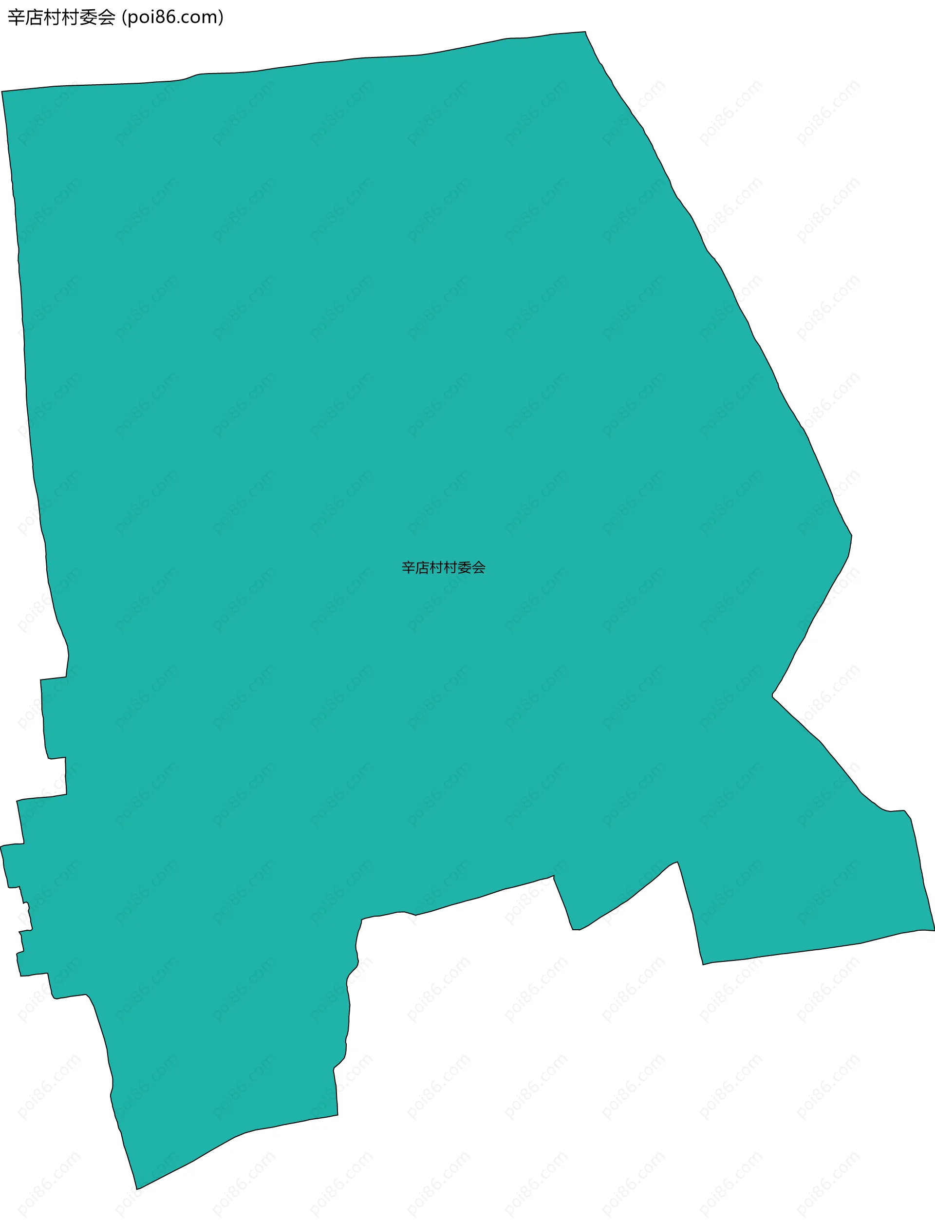 辛店村村委会边界地图