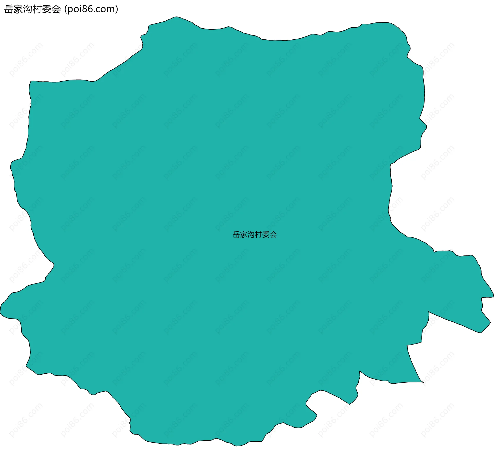 岳家沟村委会边界地图