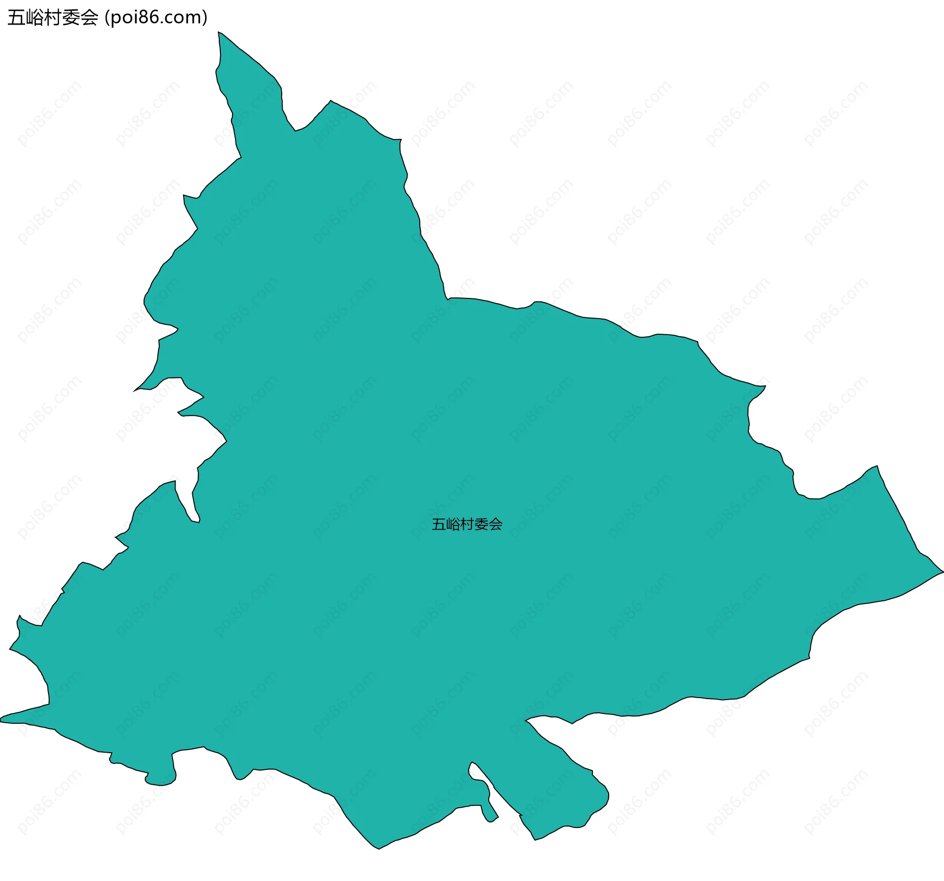 五峪村委会边界地图