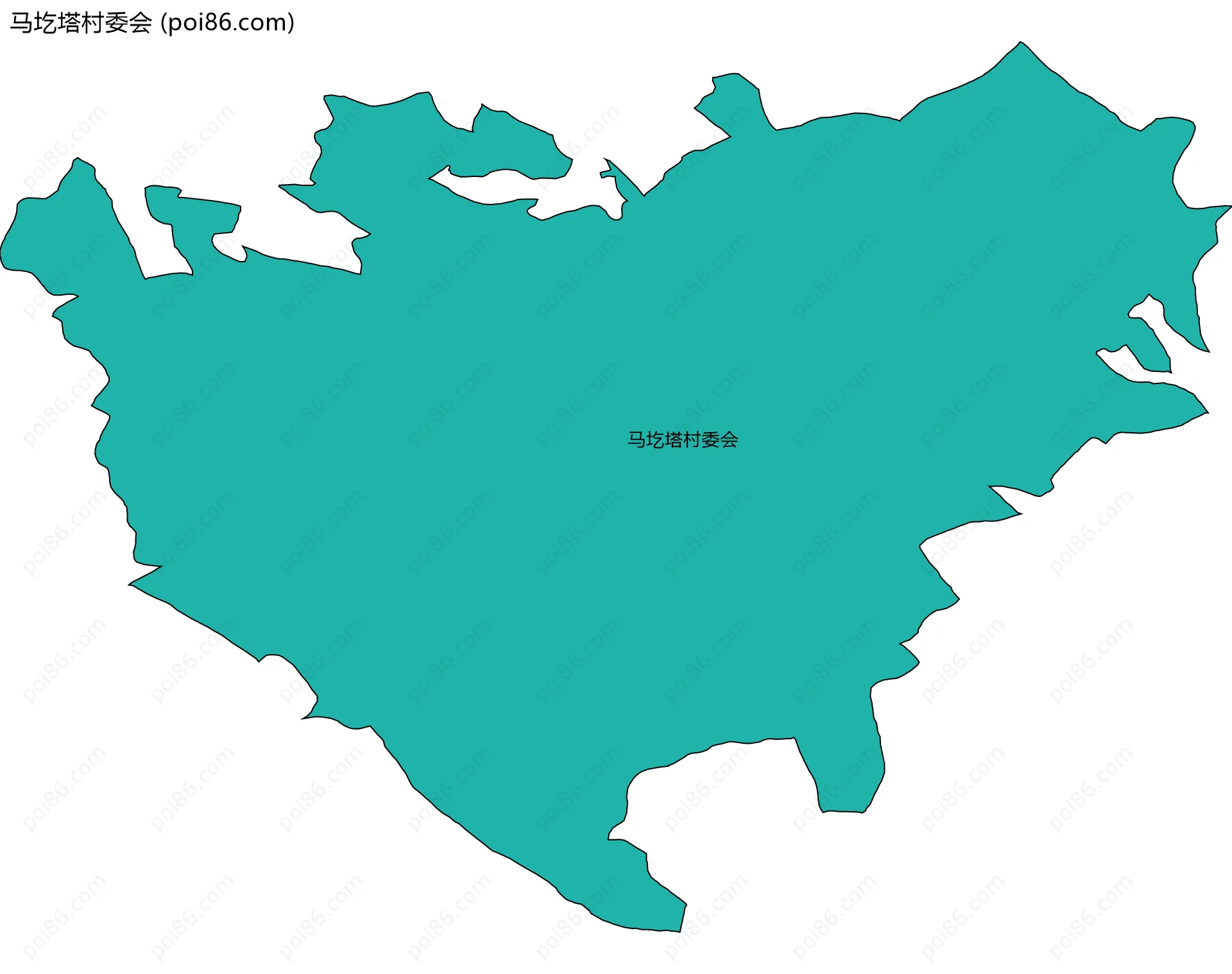 马圪塔村委会边界地图