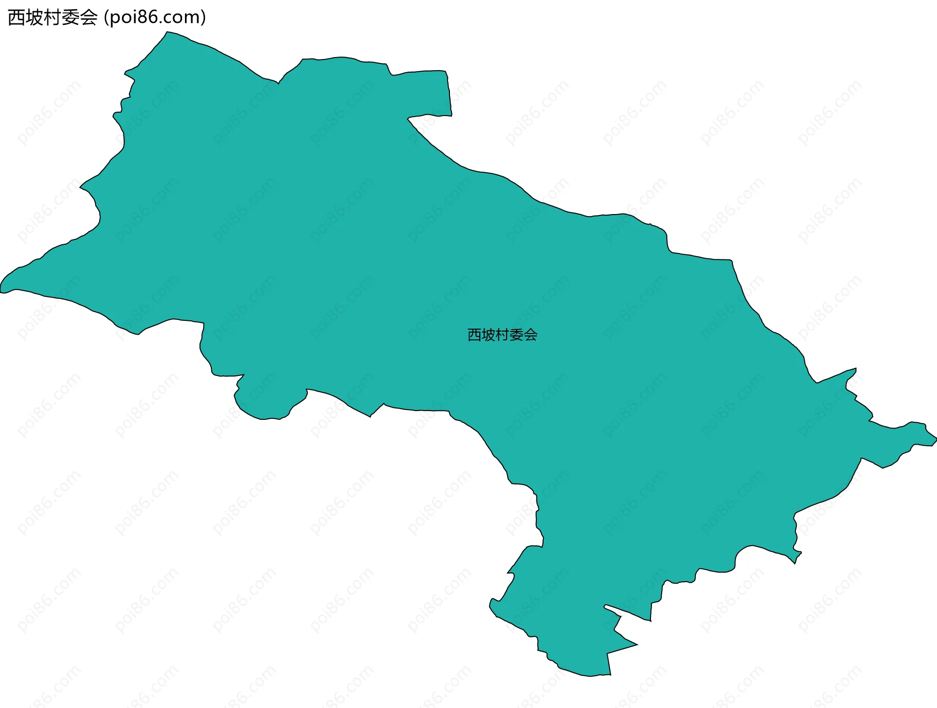 西坡村委会边界地图