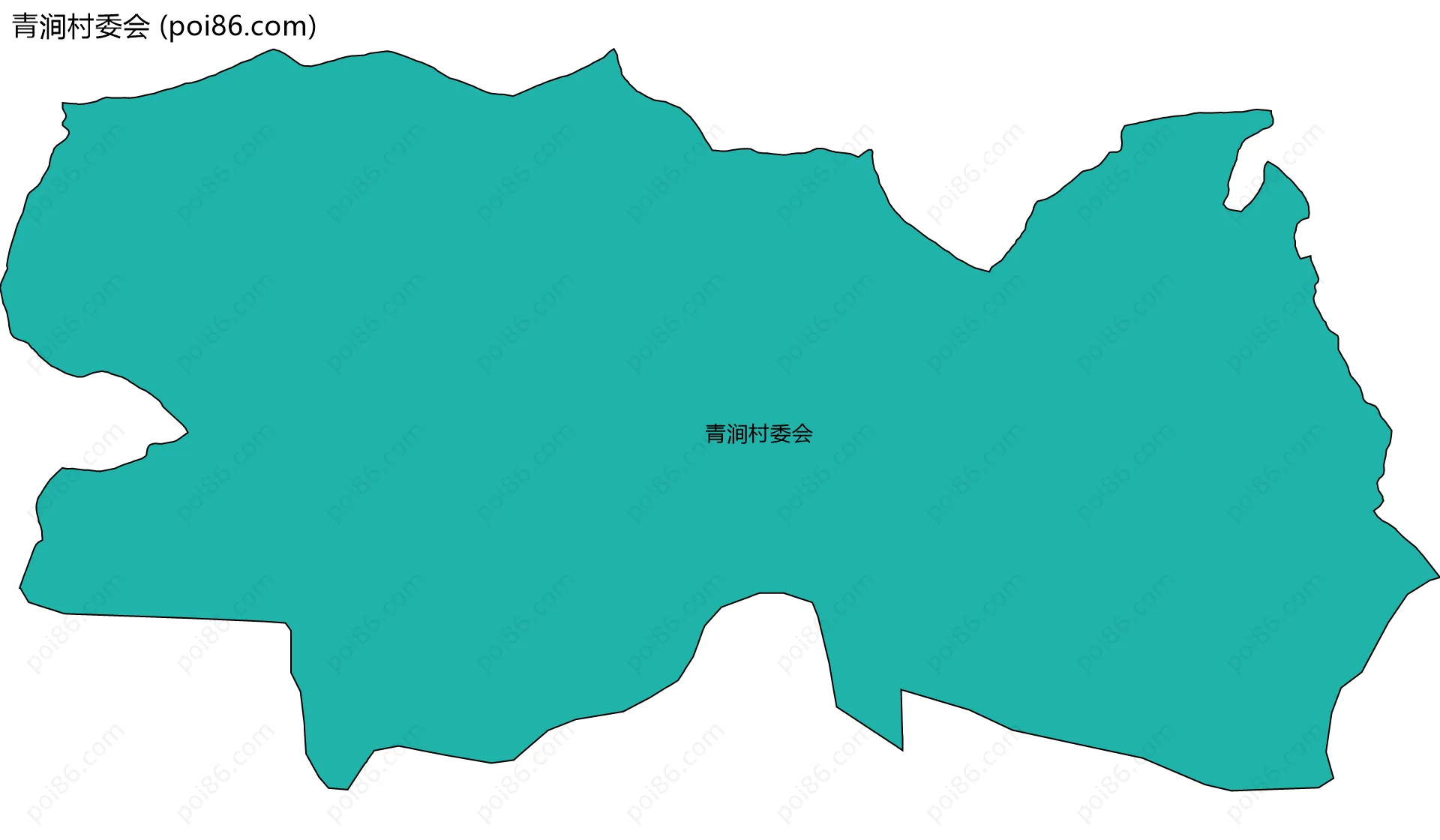 青涧村委会边界地图