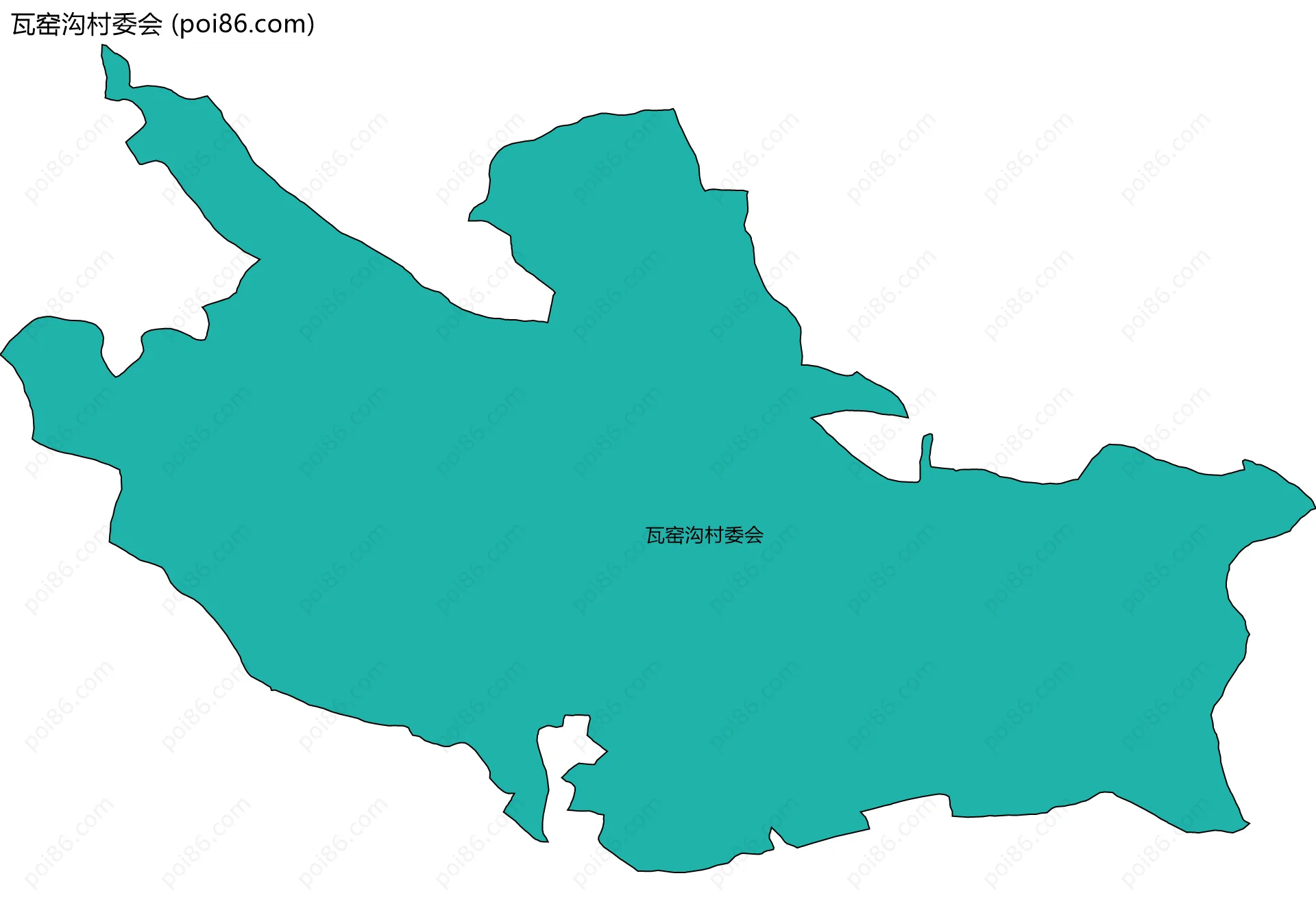 瓦窑沟村委会边界地图