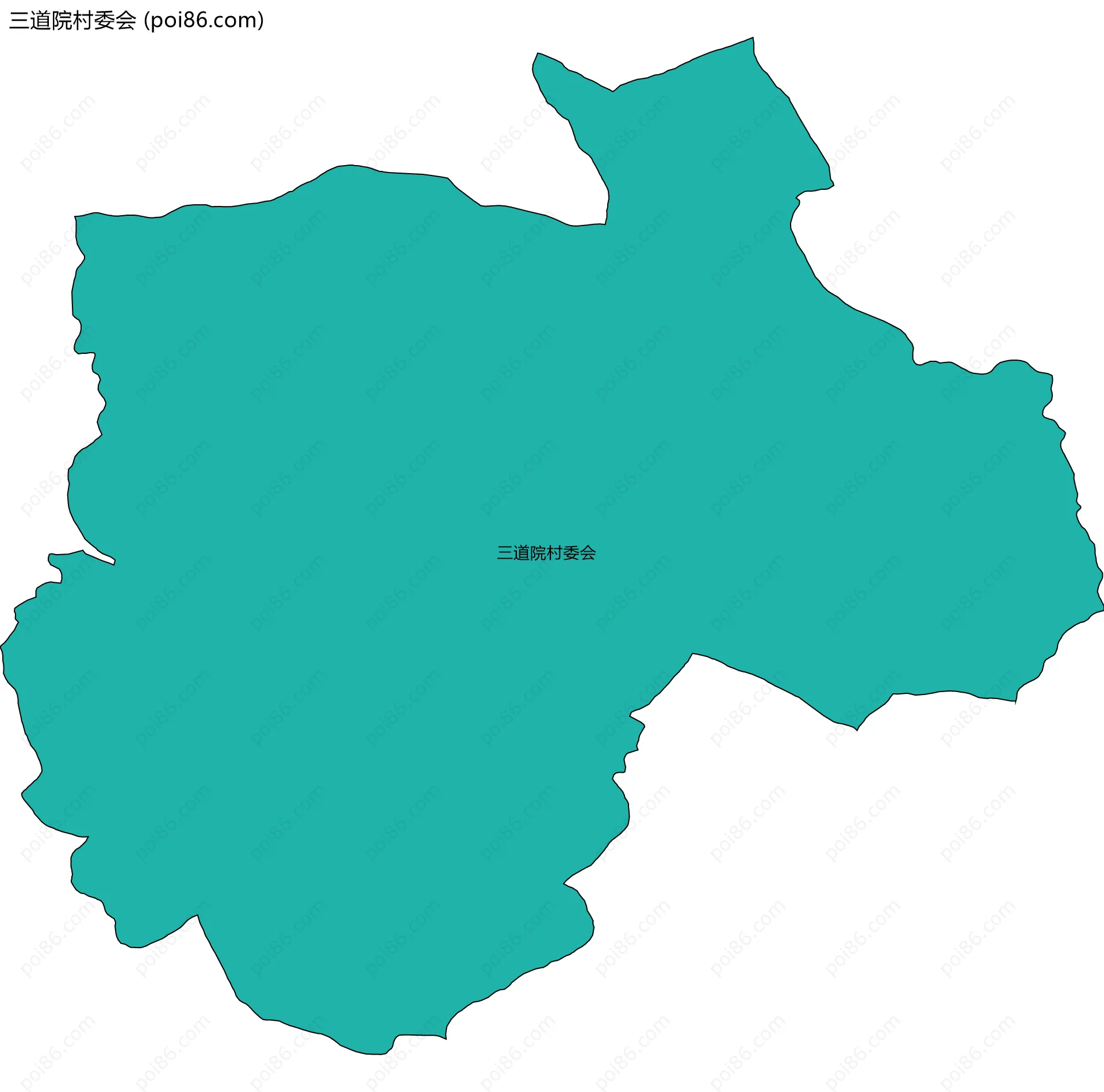 三道院村委会边界地图