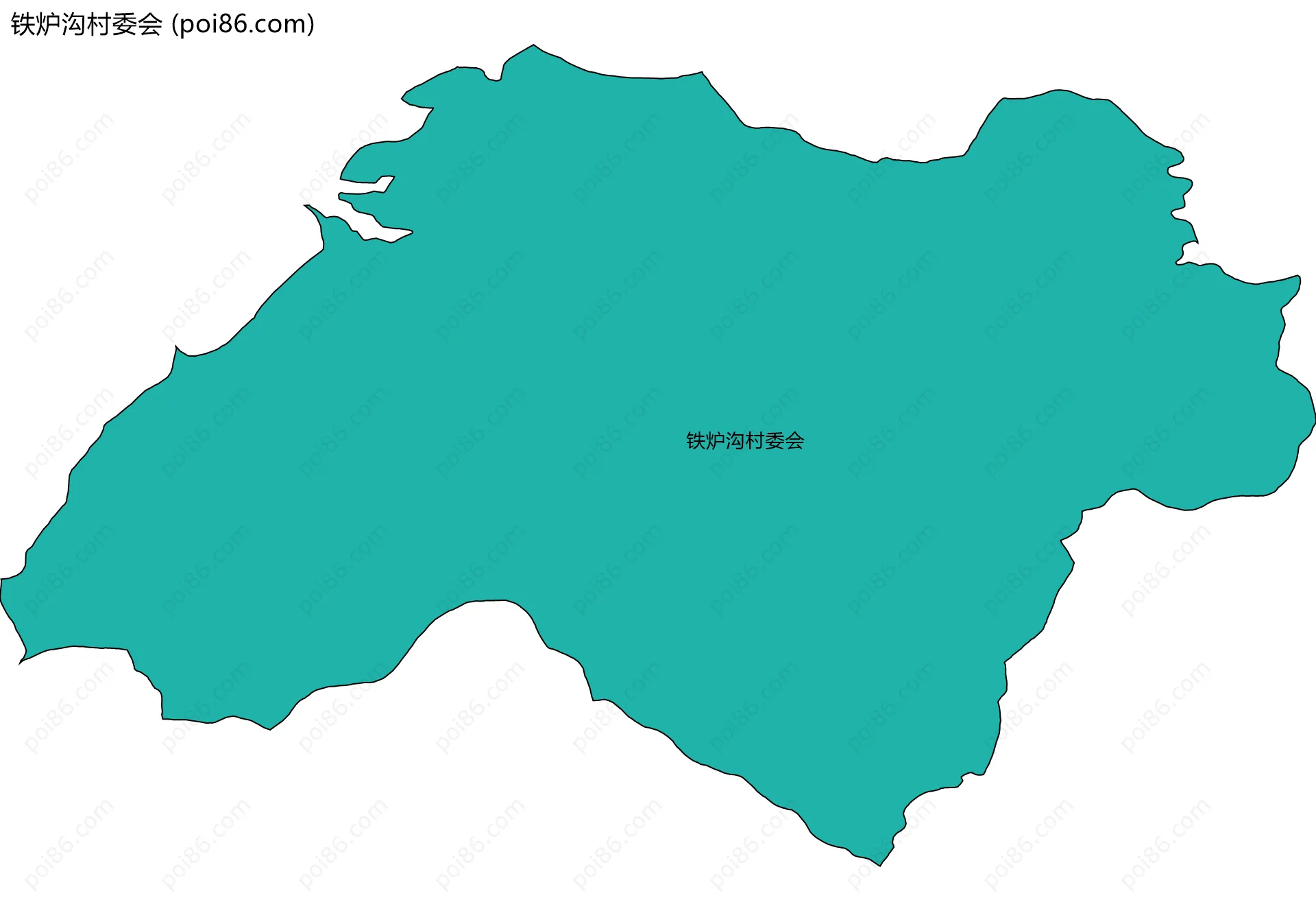 铁炉沟村委会边界地图