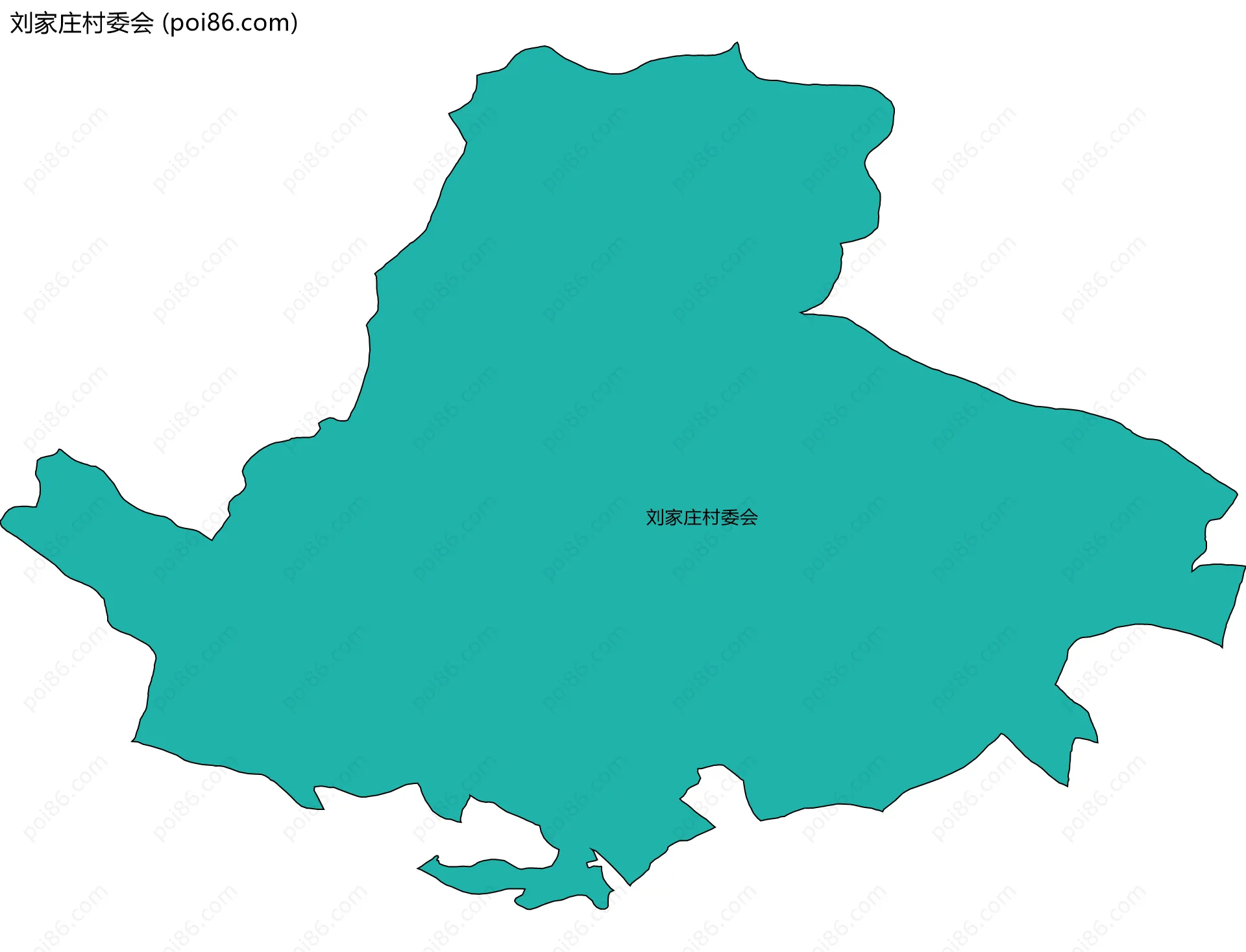 刘家庄村委会边界地图
