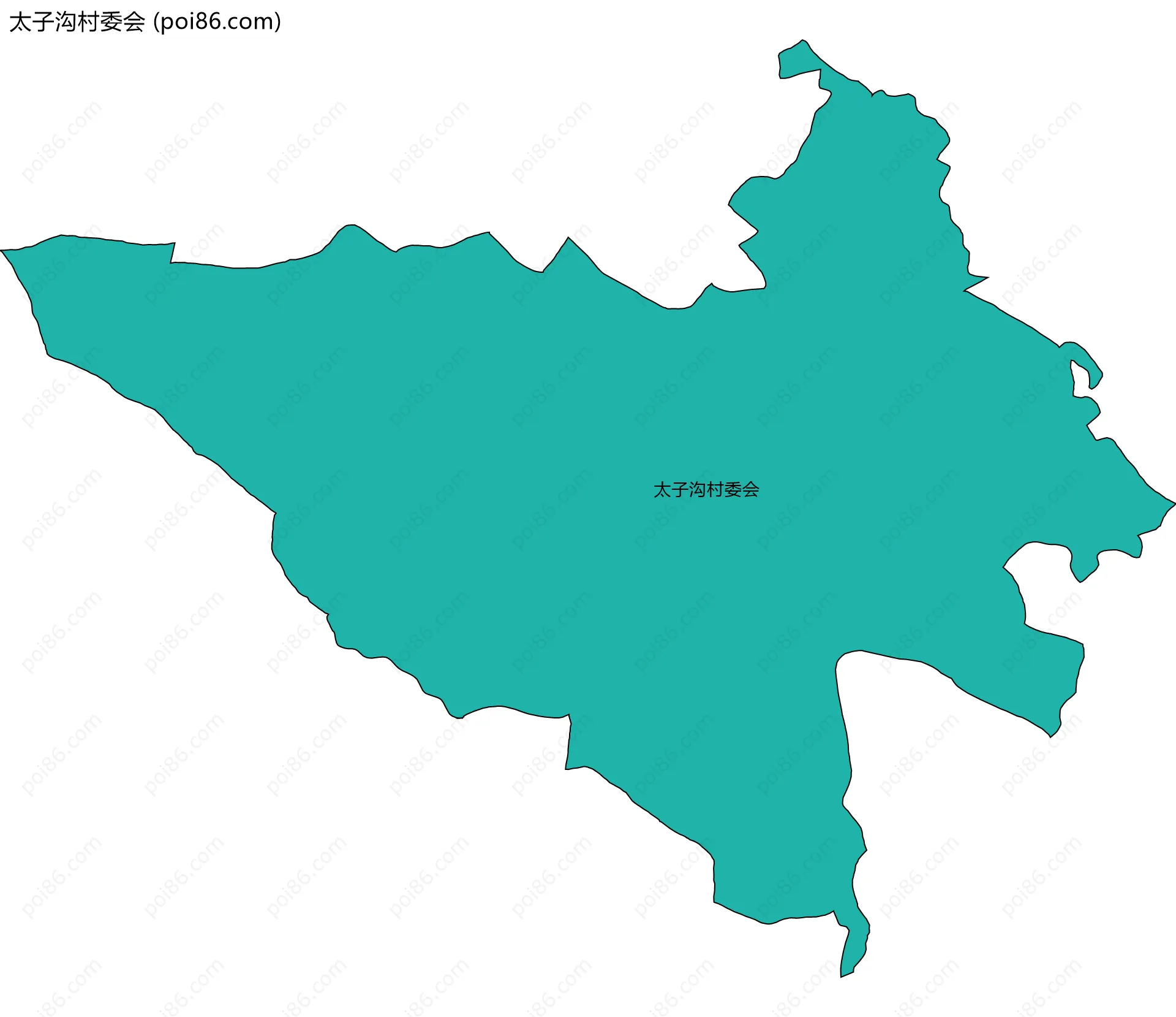 太子沟村委会边界地图