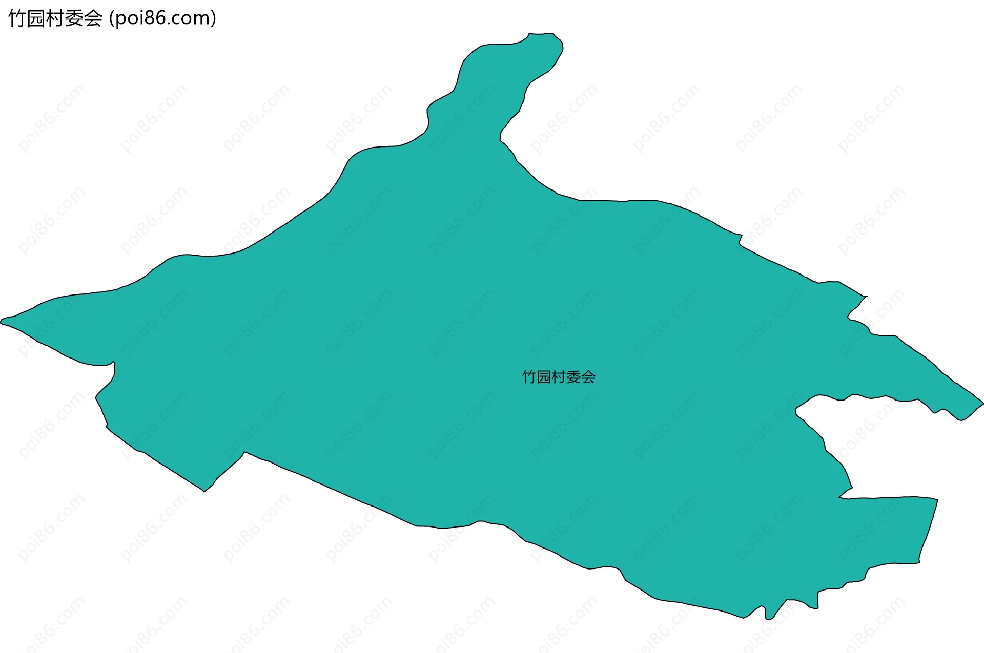 竹园村委会边界地图