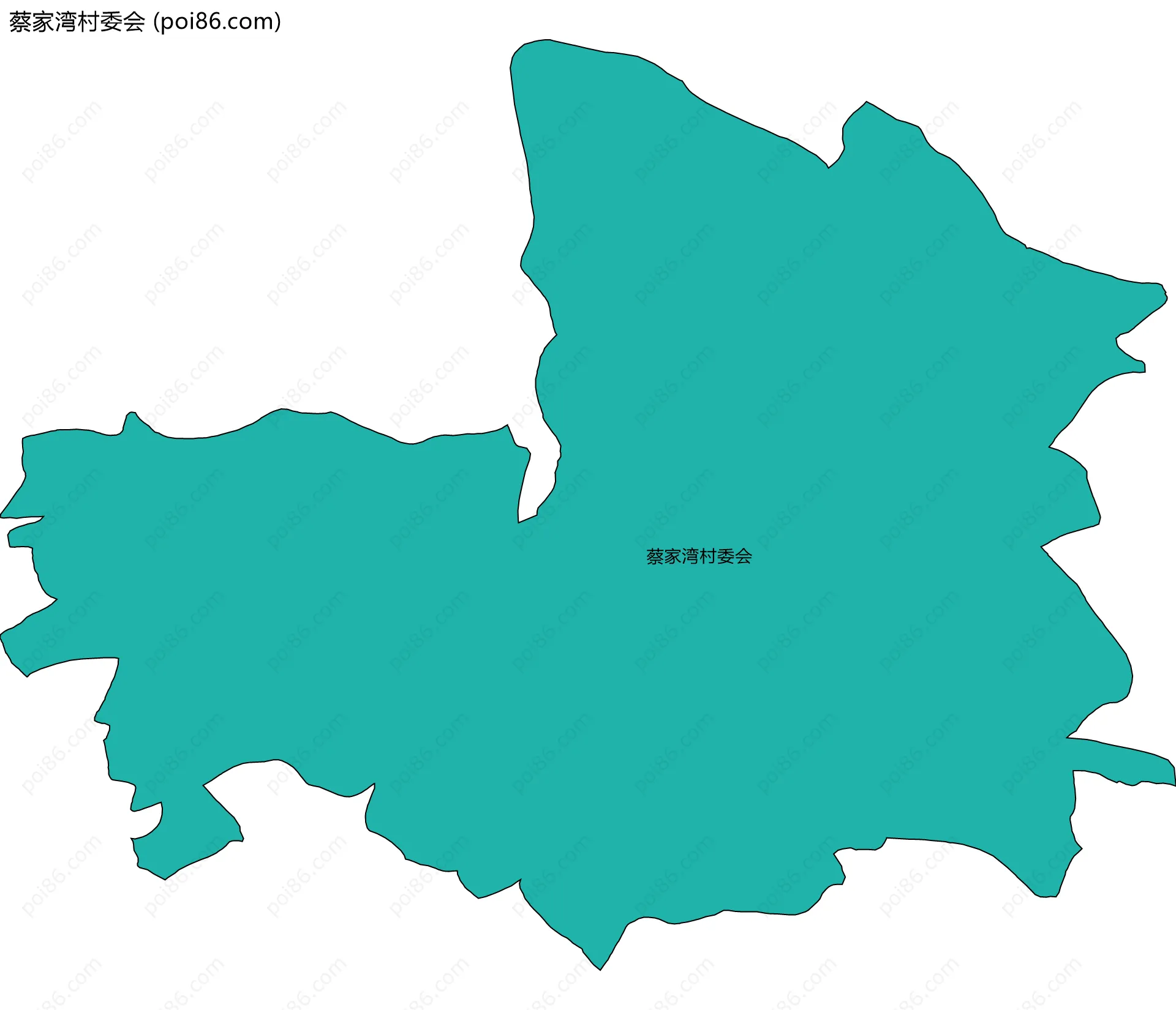 蔡家湾村委会边界地图