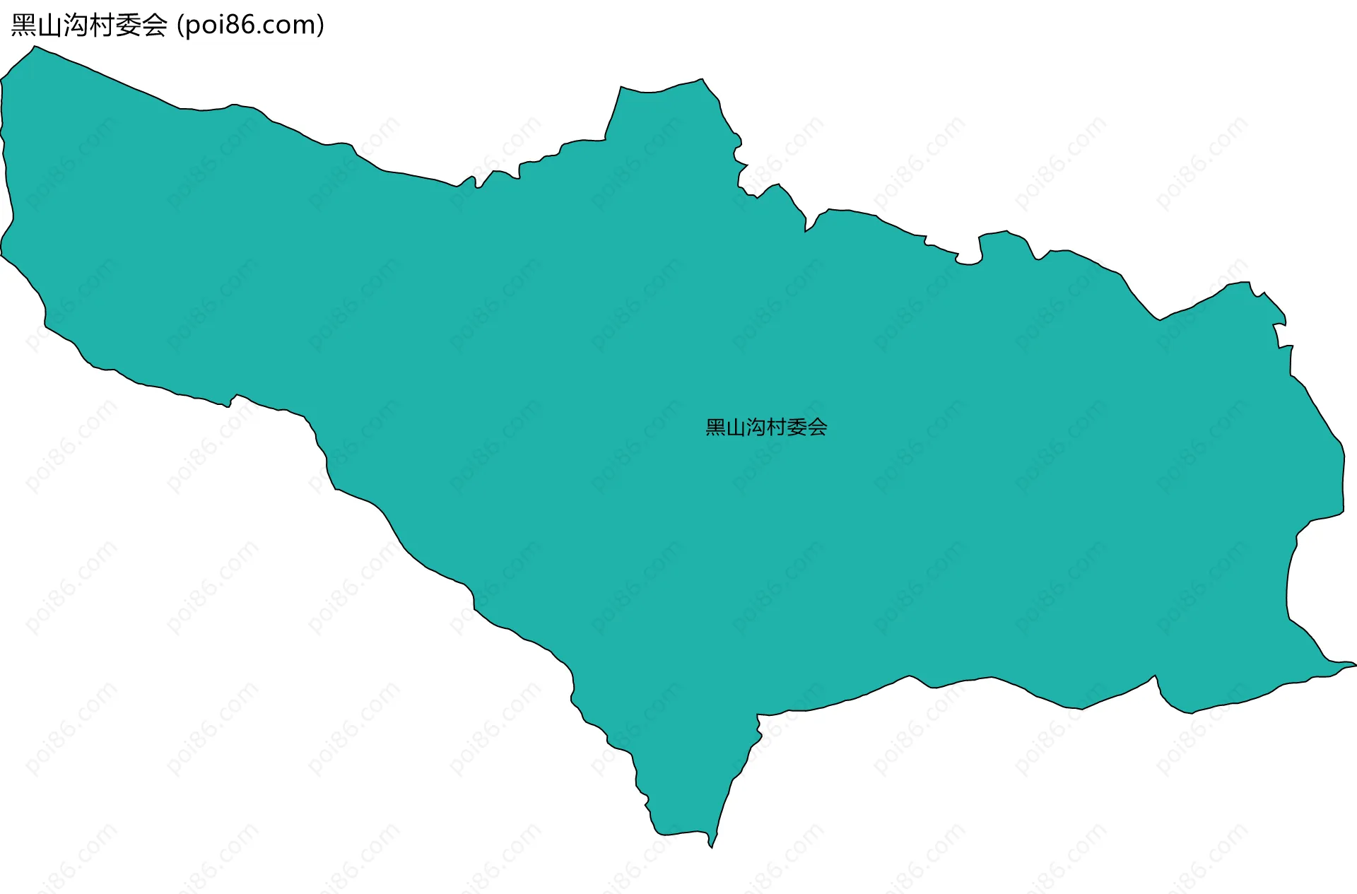 黑山沟村委会边界地图