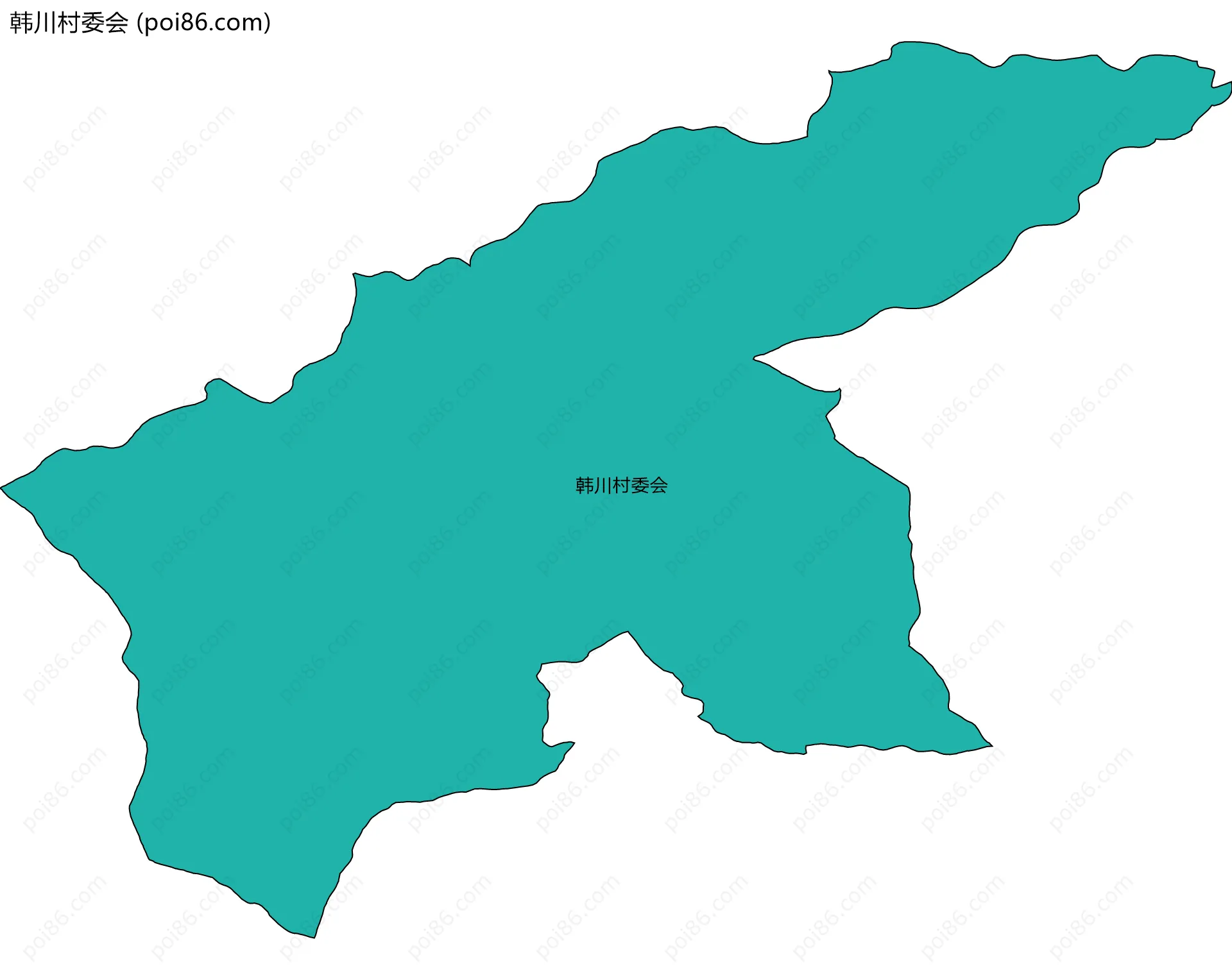 韩川村委会边界地图