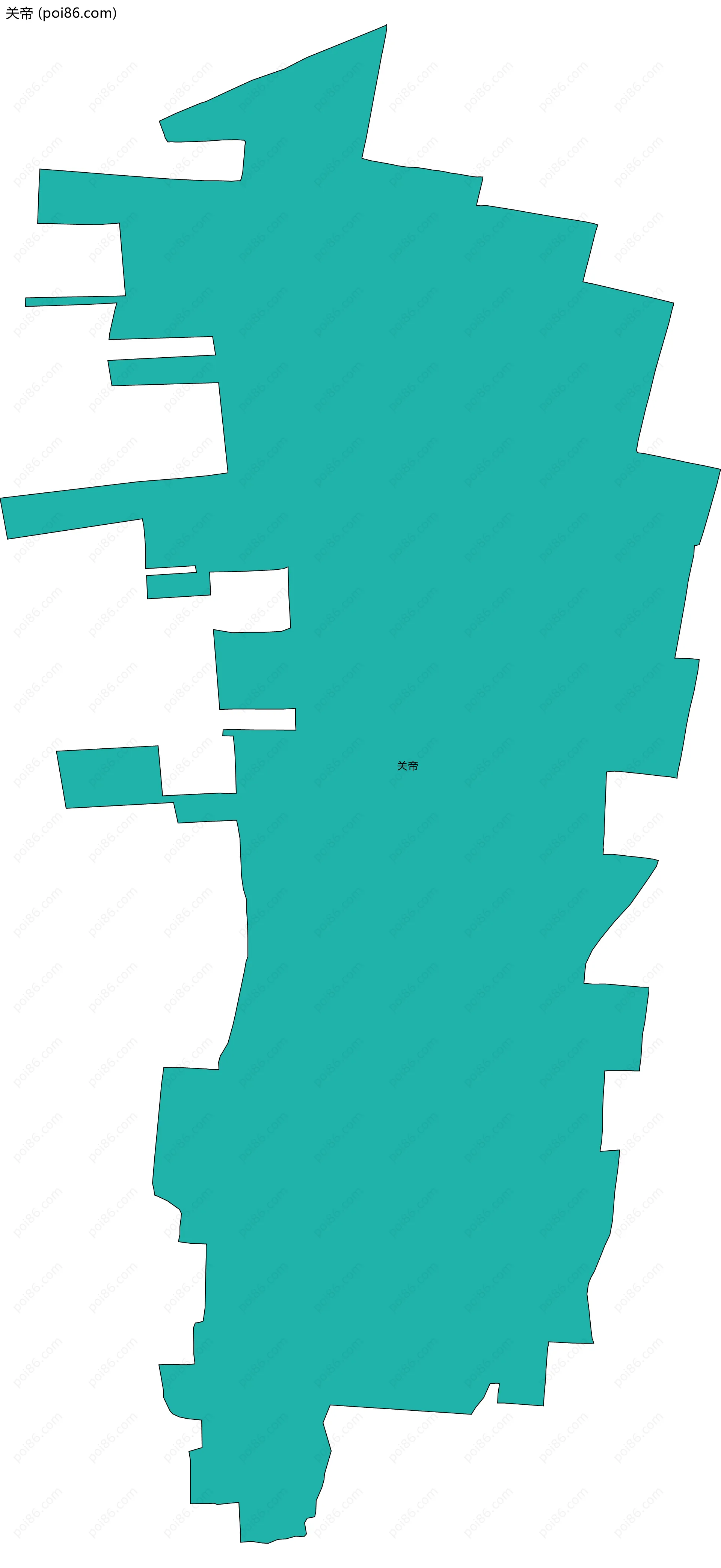 关帝边界地图