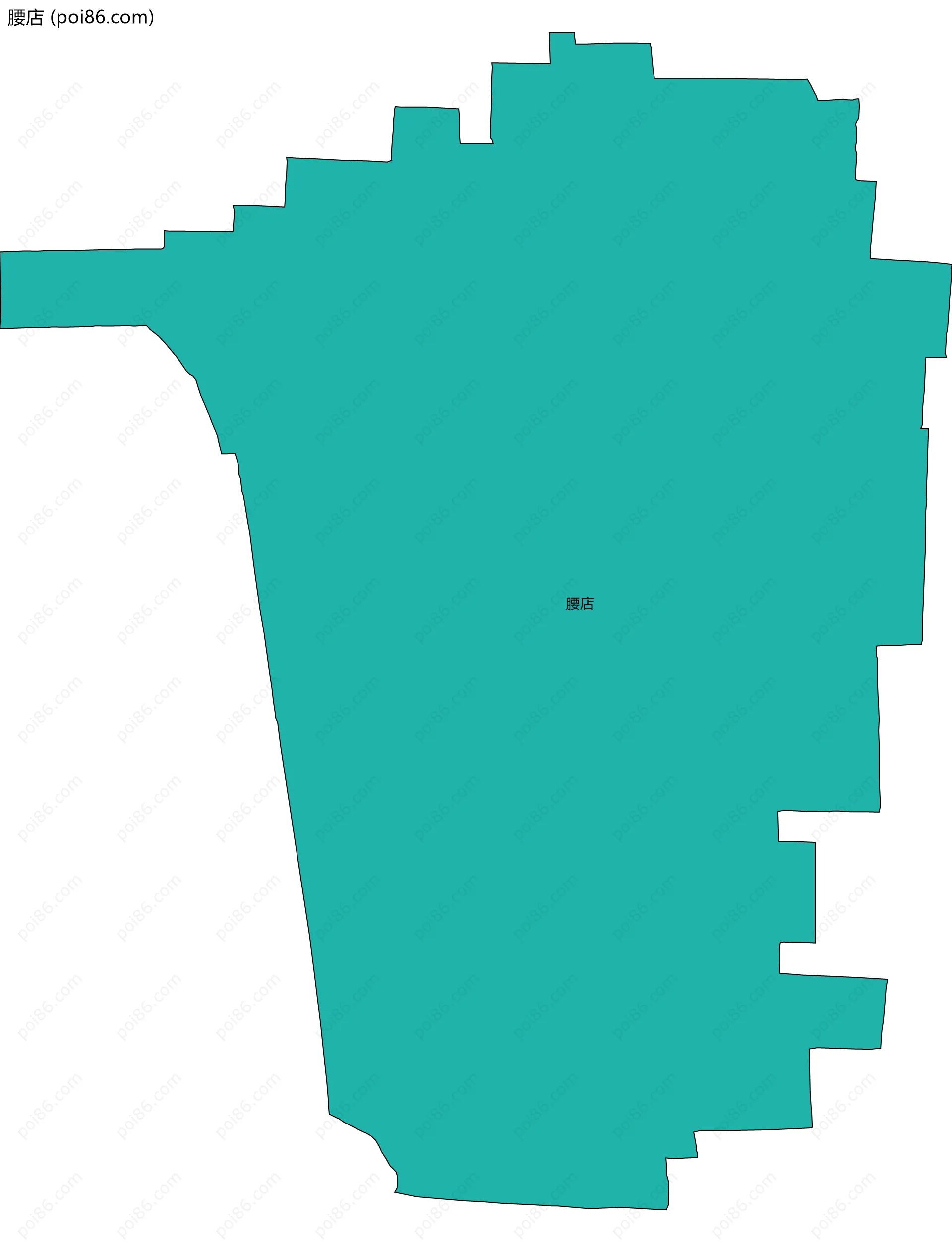 腰店边界地图