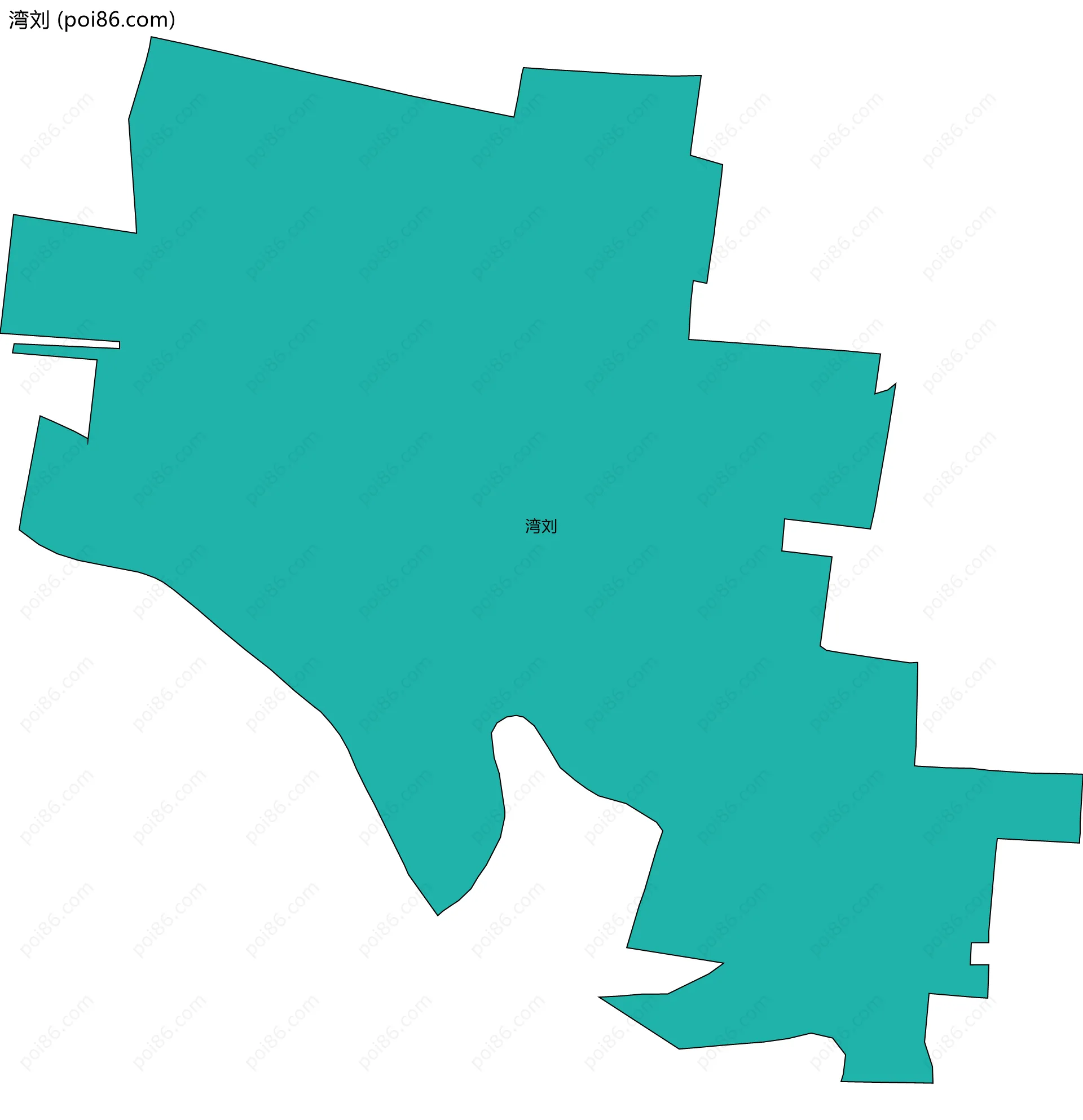 湾刘边界地图