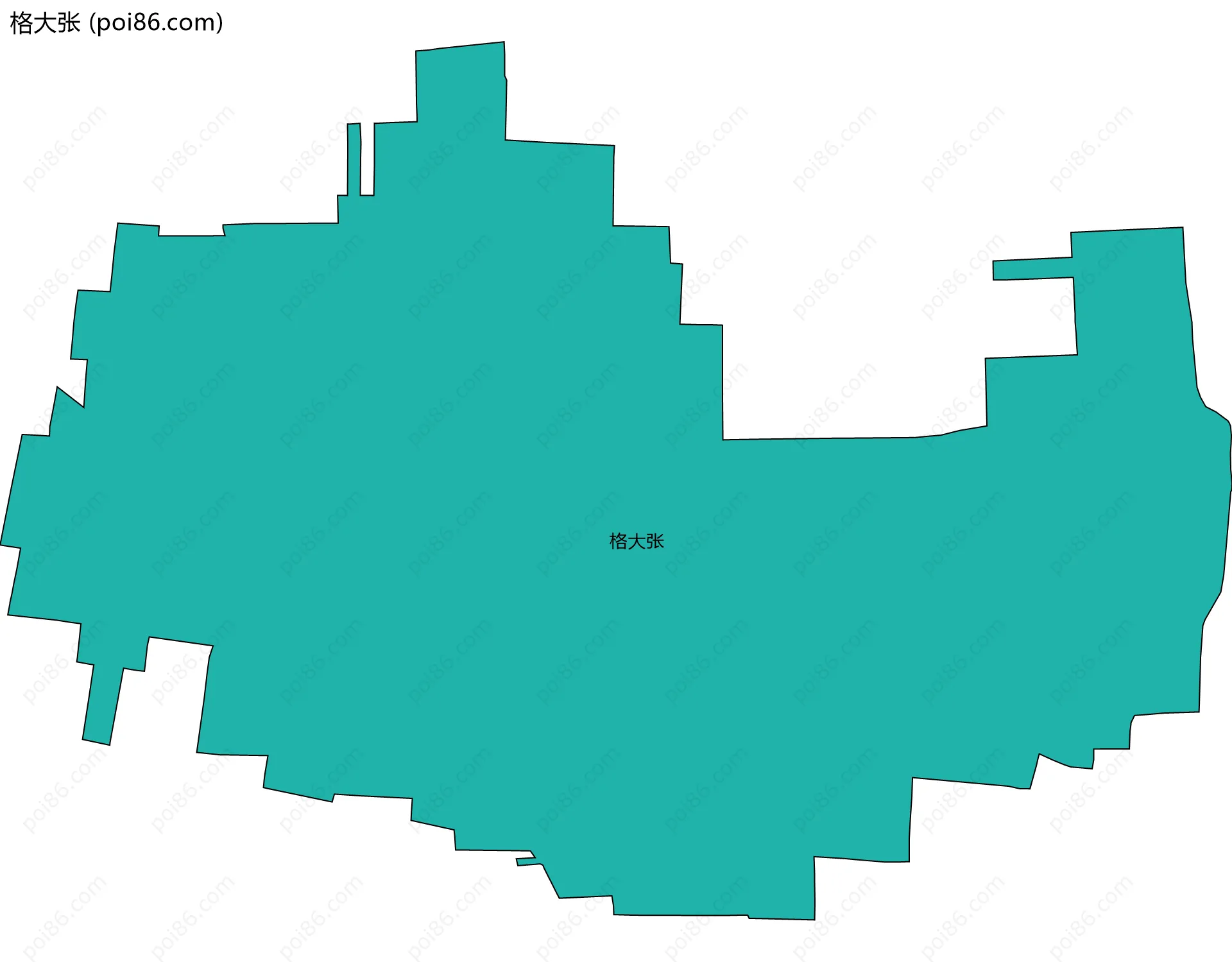 格大张边界地图