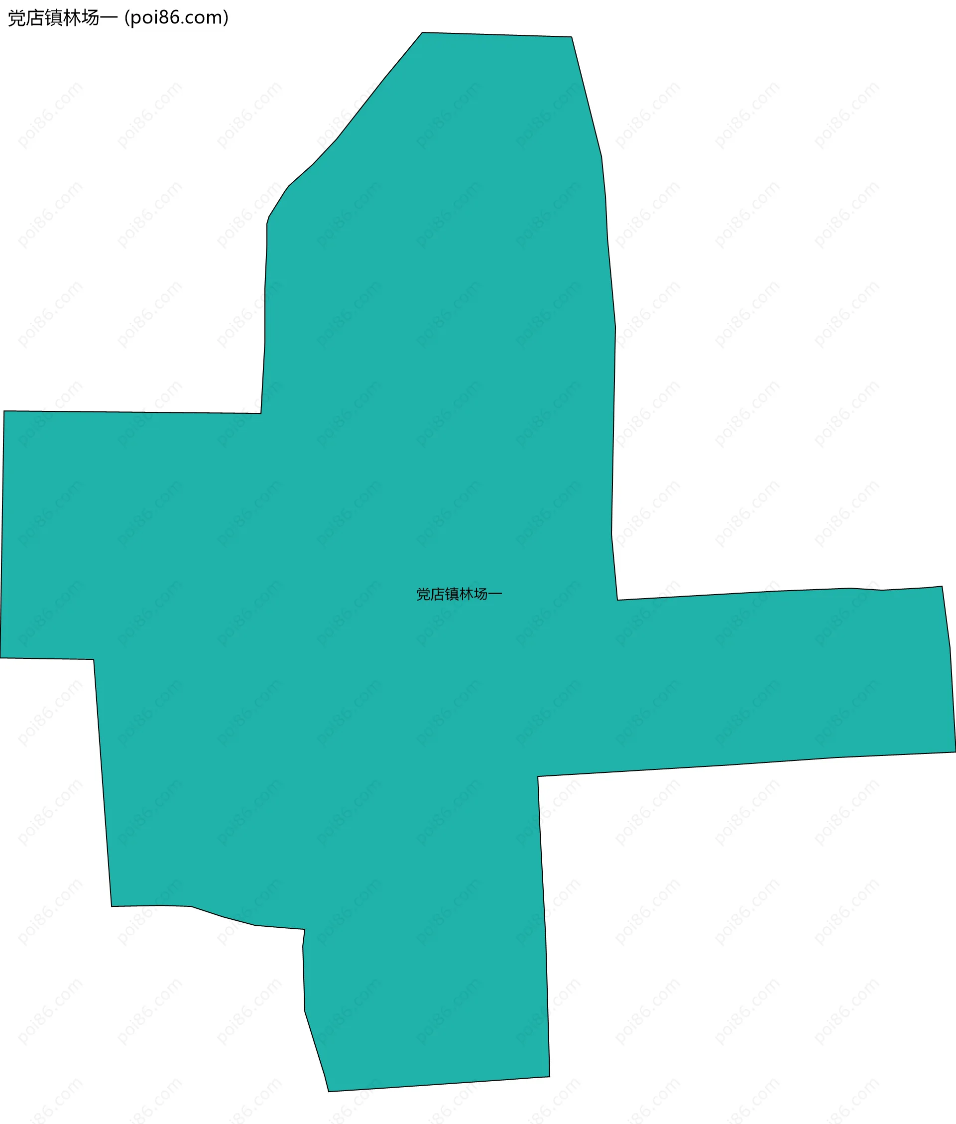 党店镇林场一边界地图