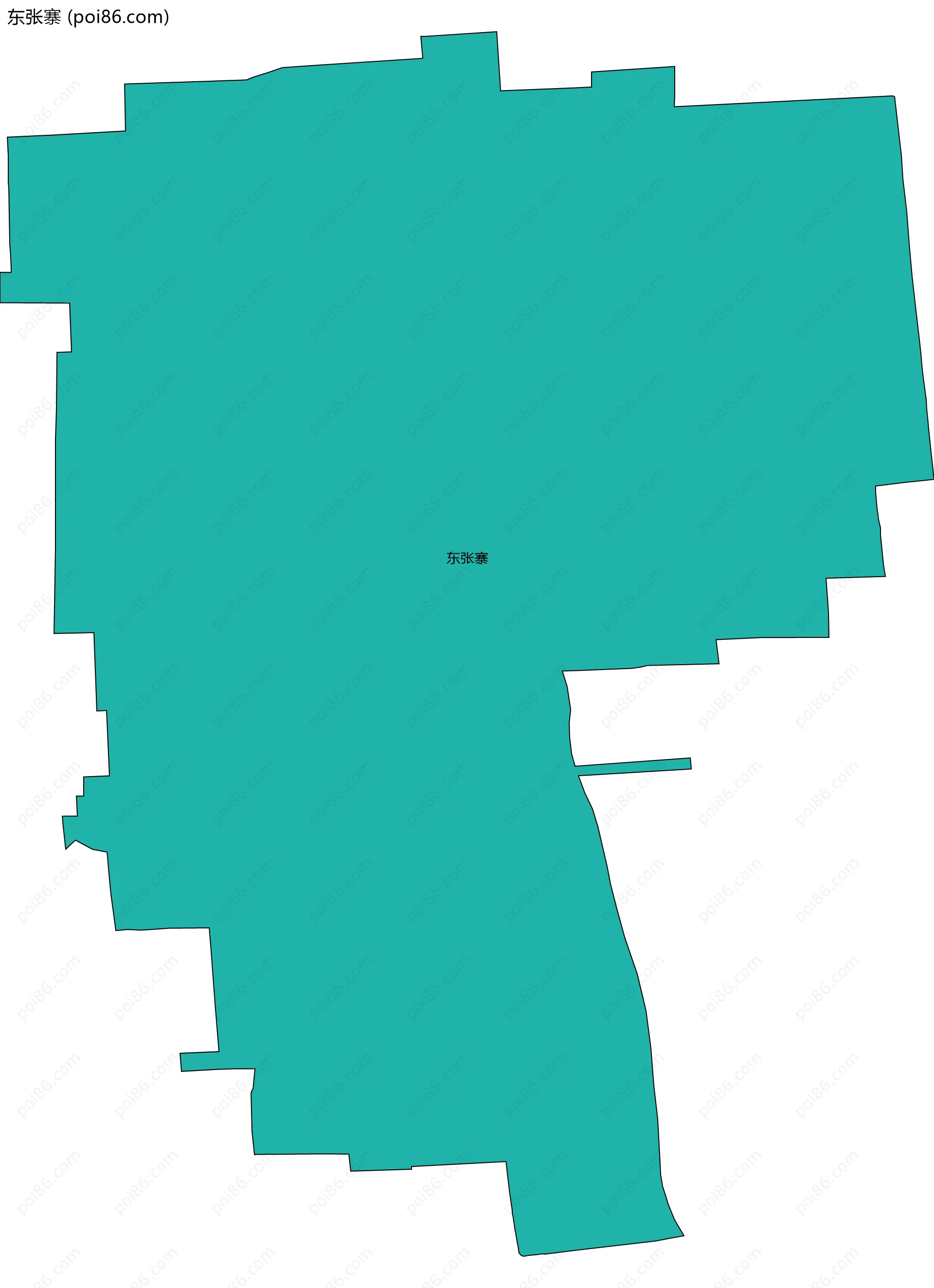 东张寨边界地图