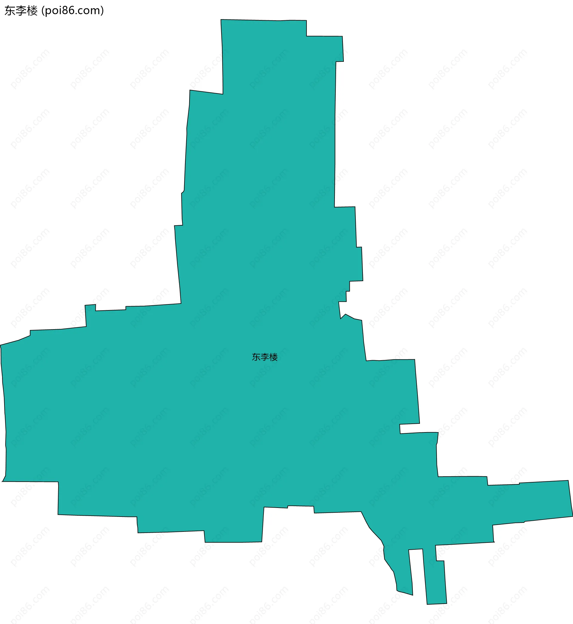 东李楼边界地图