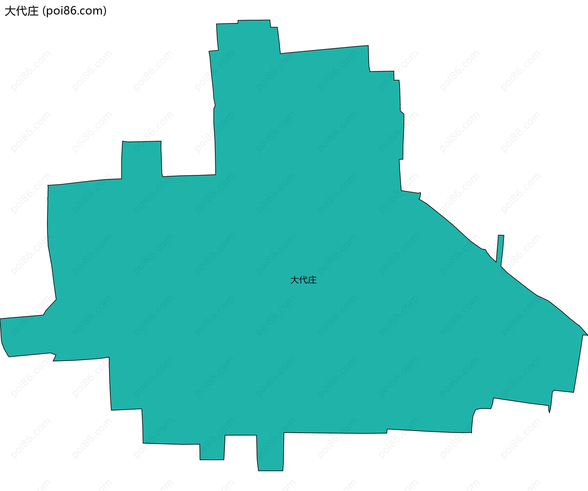 大代庄边界地图