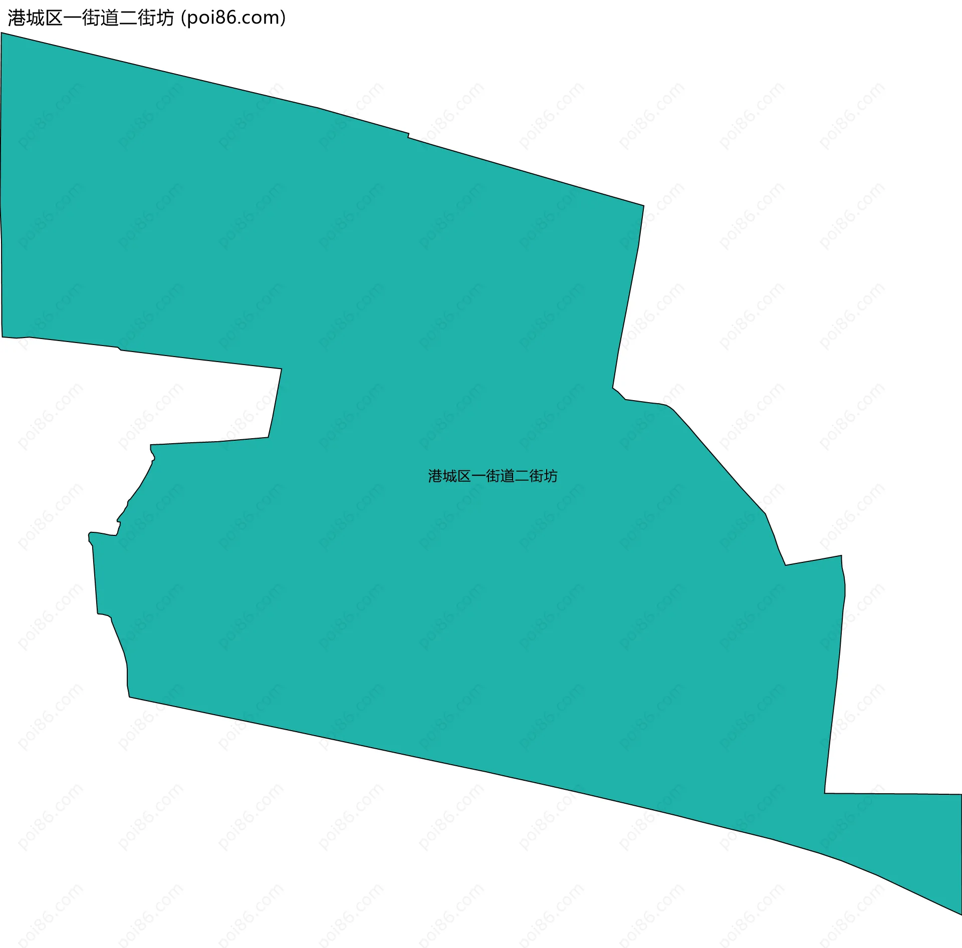 港城区一街道二街坊边界地图