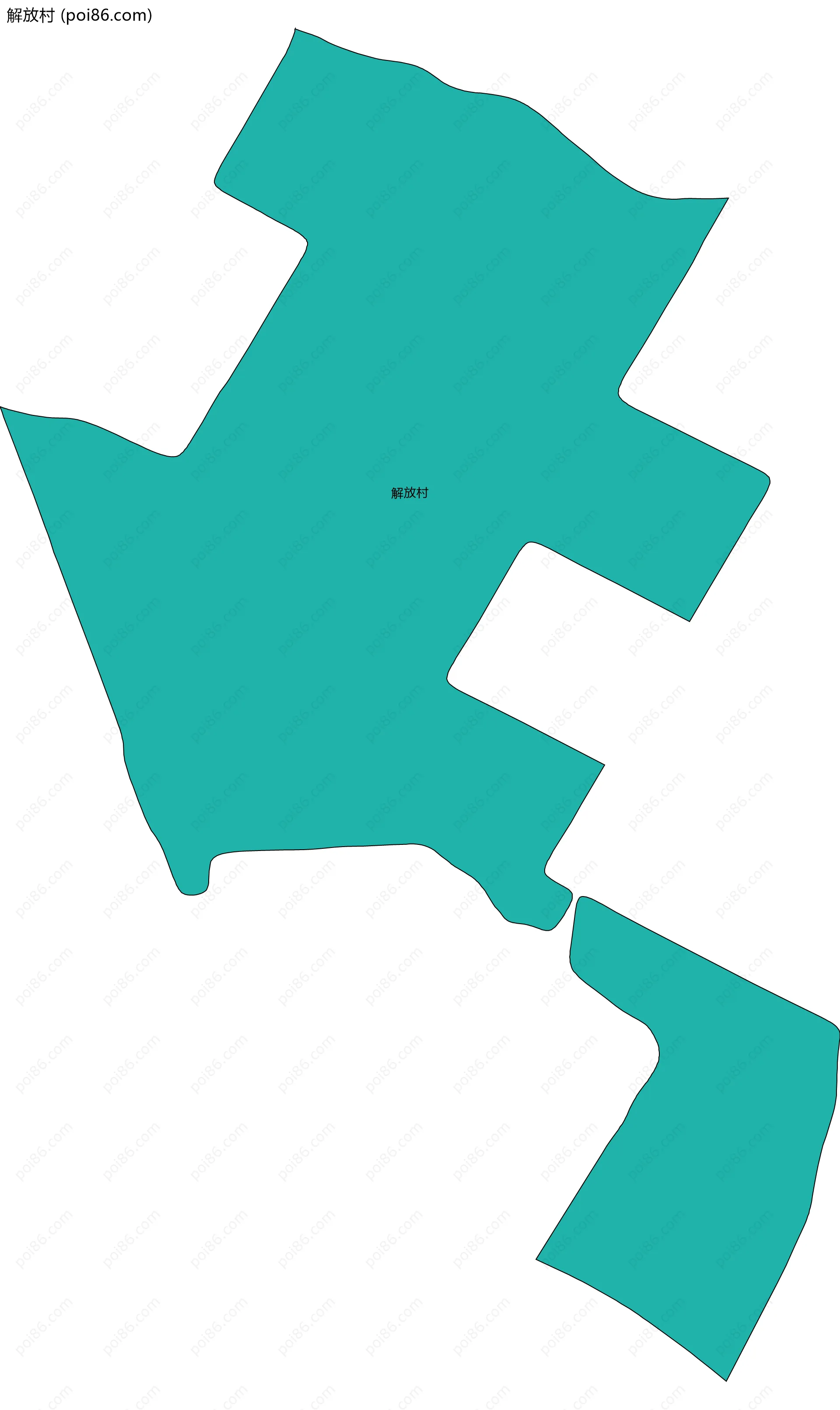 解放村边界地图