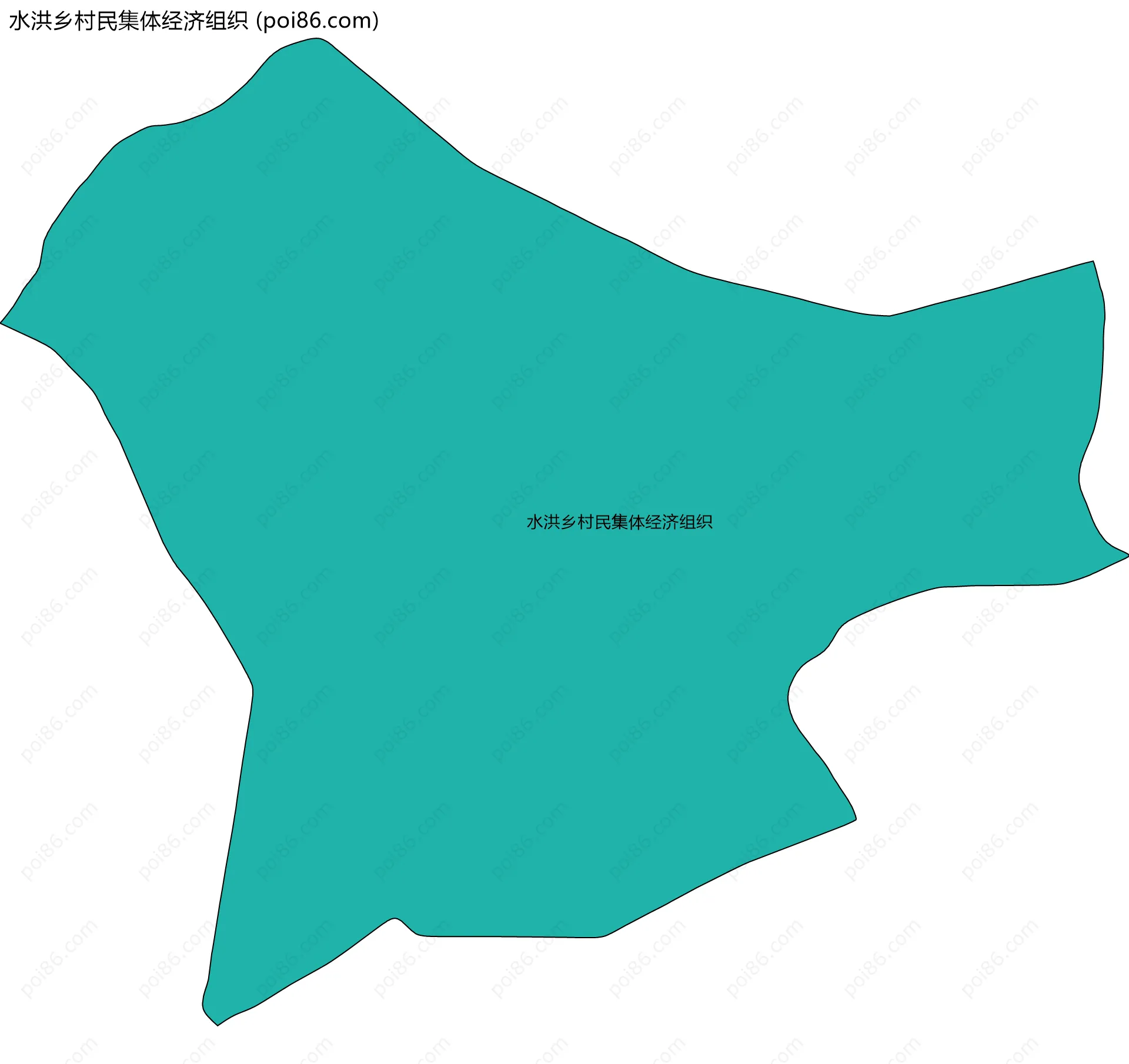 水洪乡村民集体经济组织边界地图