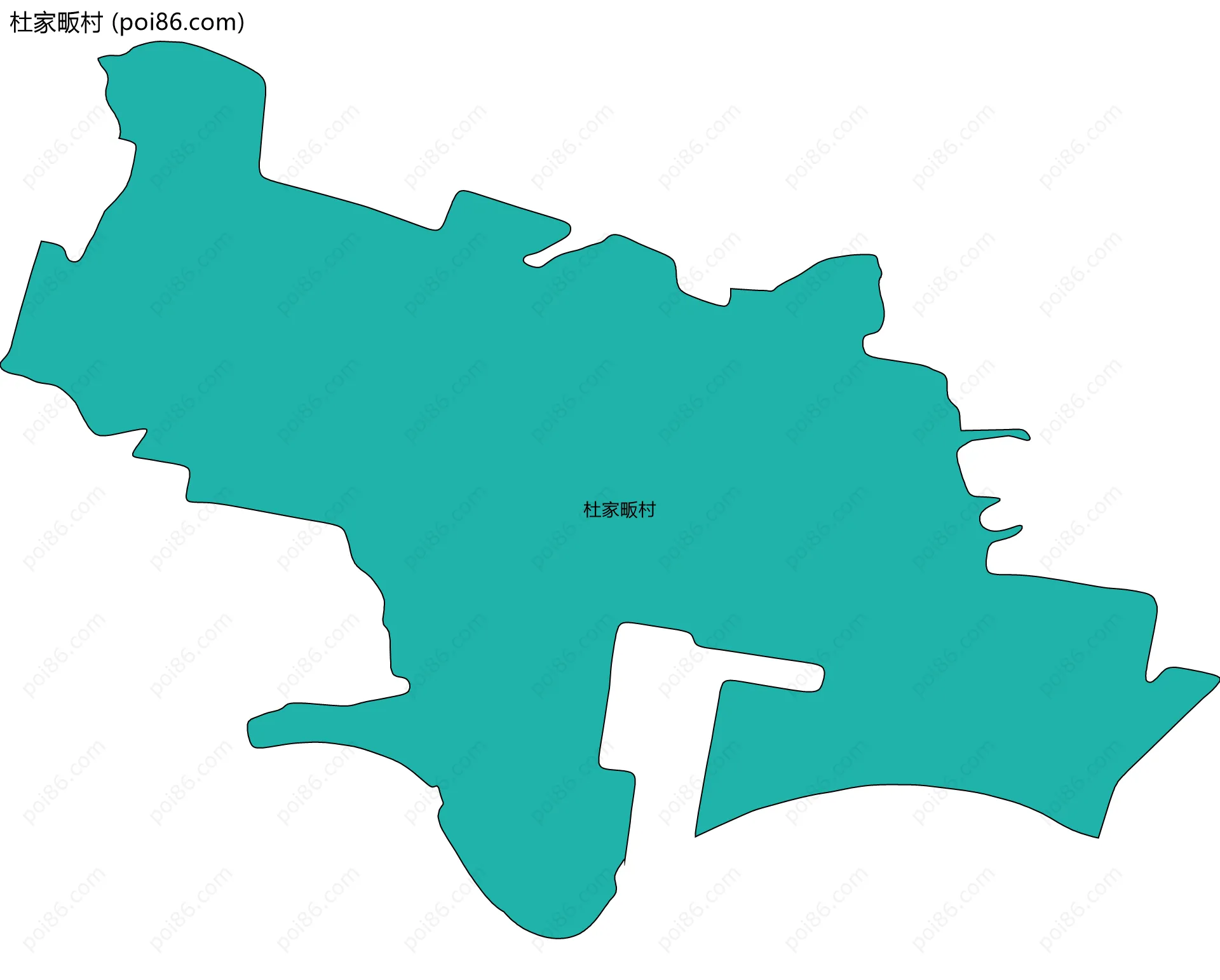 杜家畈村边界地图