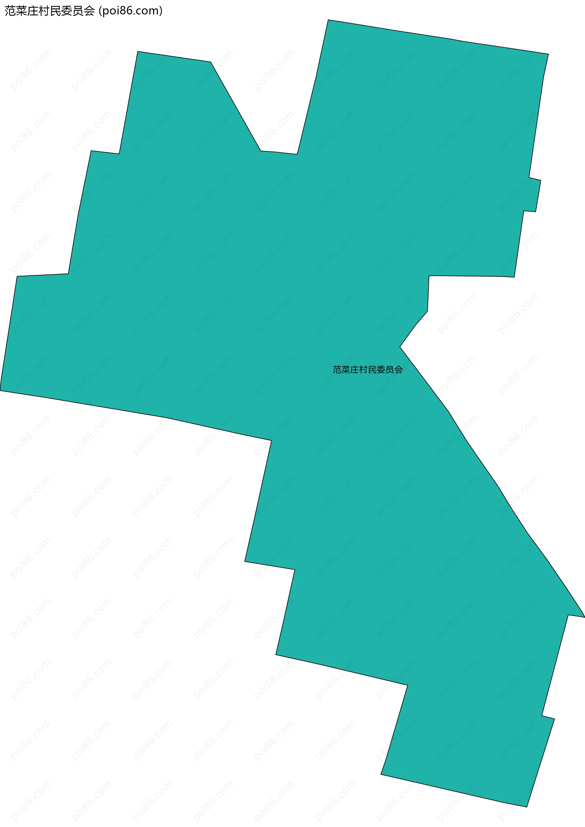 范菜庄村民委员会边界地图