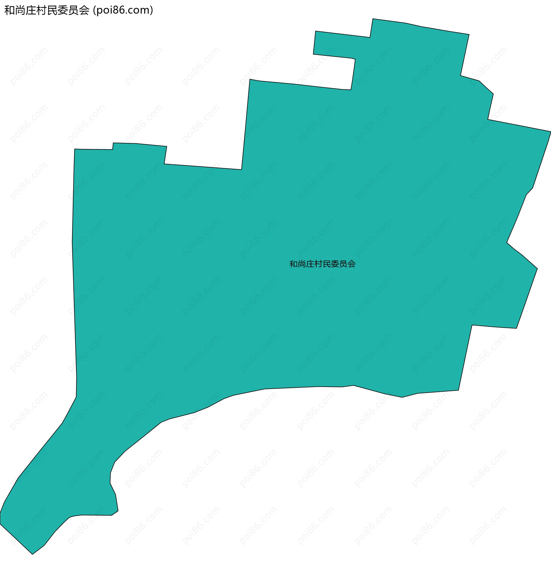 和尚庄村民委员会边界地图